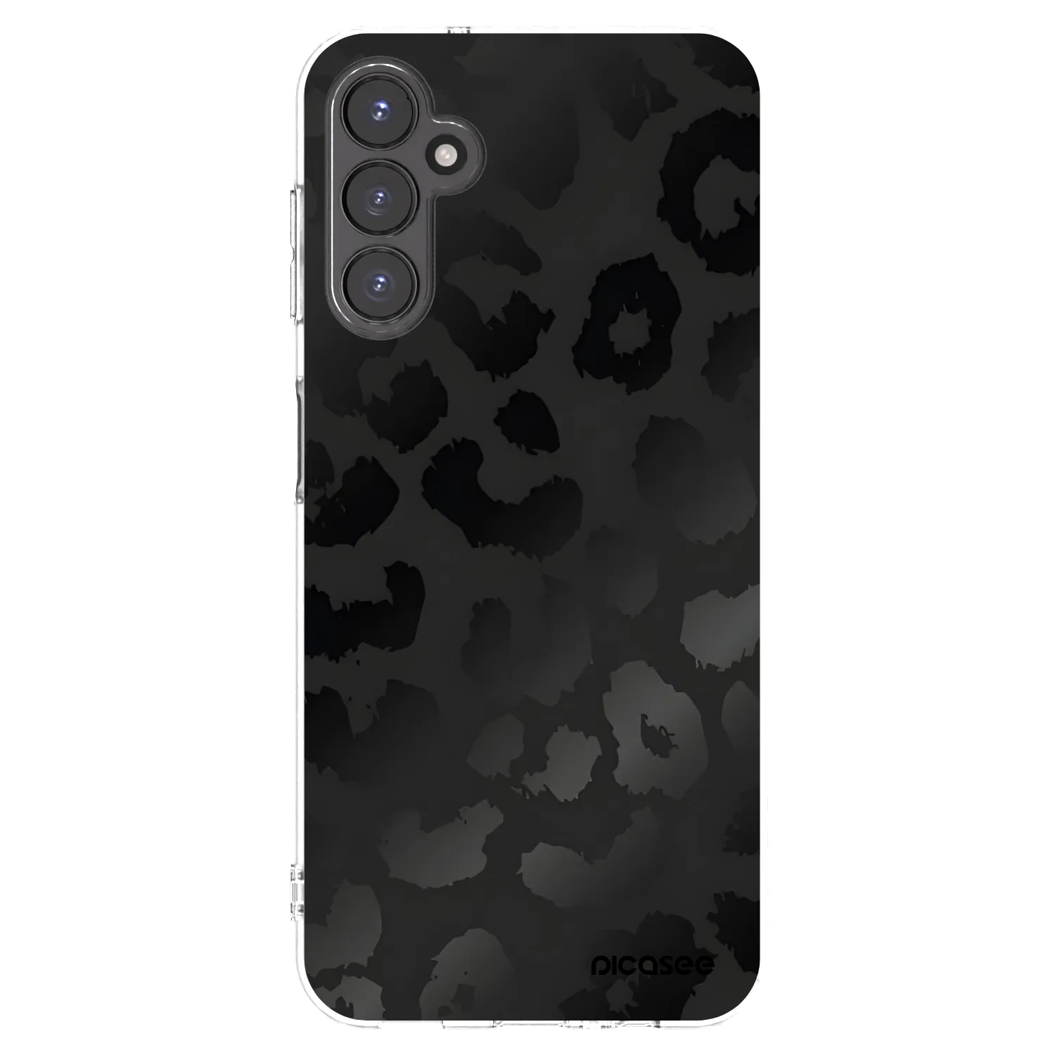 Picasee silikónový prehľadný obal pre Samsung Galaxy A14 4G A145R - Midnight Leopard