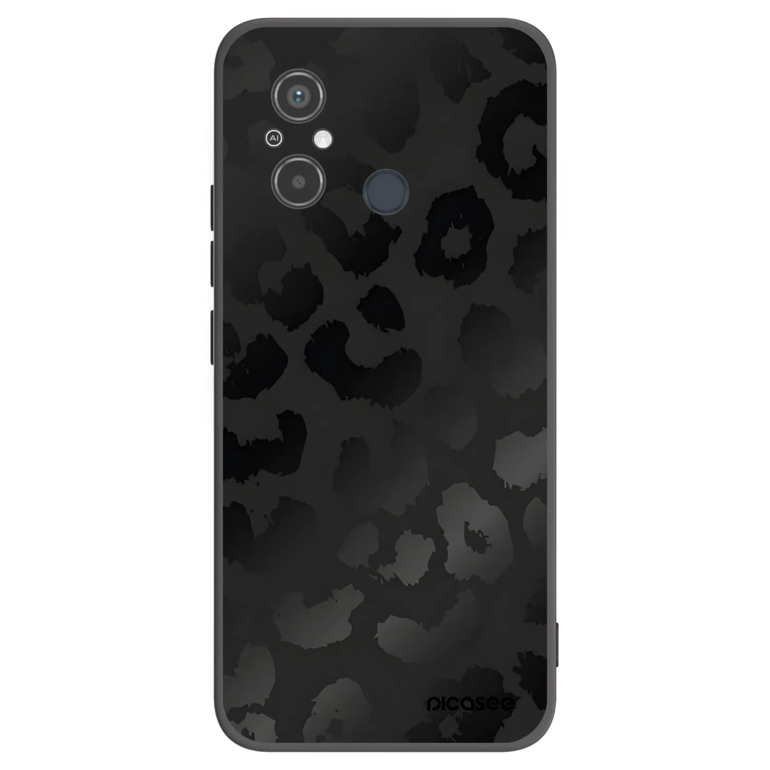 Picasee silikónový čierny obal pre Xiaomi Redmi 12C - Midnight Leopard
