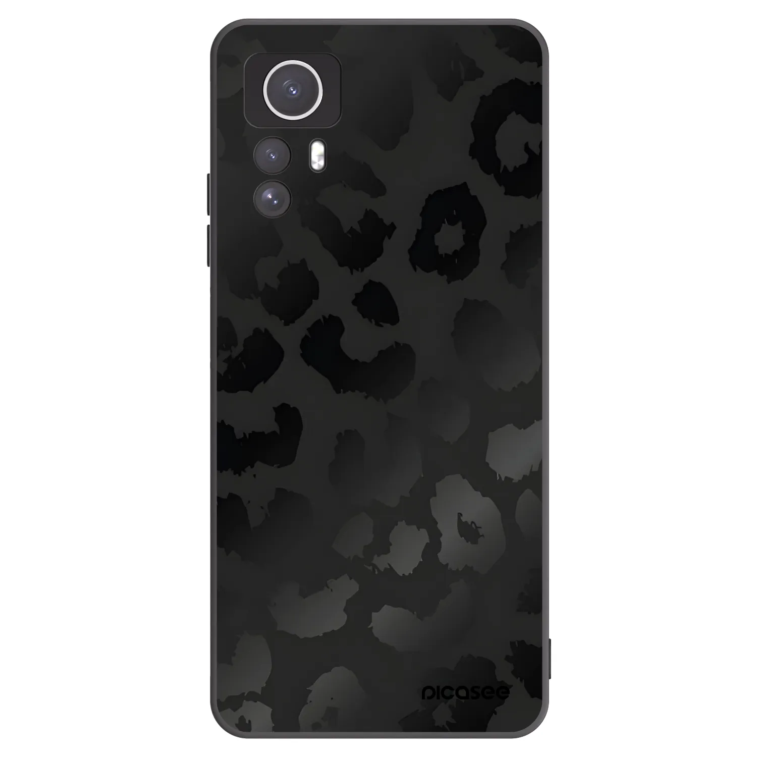 Picasee silikónový čierny obal pre Xiaomi Redmi Note 12S - Midnight Leopard