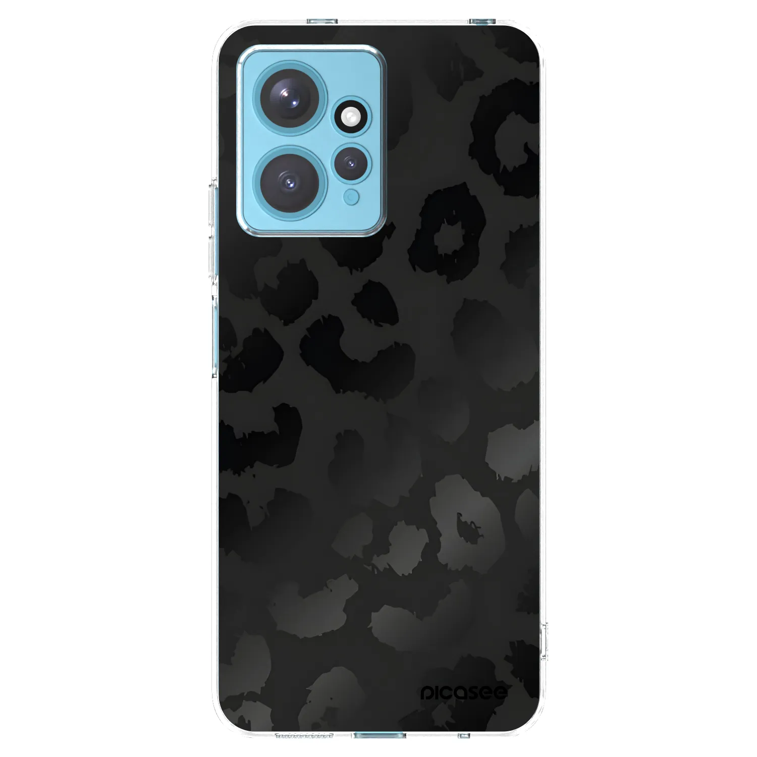 Picasee silikónový prehľadný obal pre Xiaomi Redmi Note 12 4G - Midnight Leopard