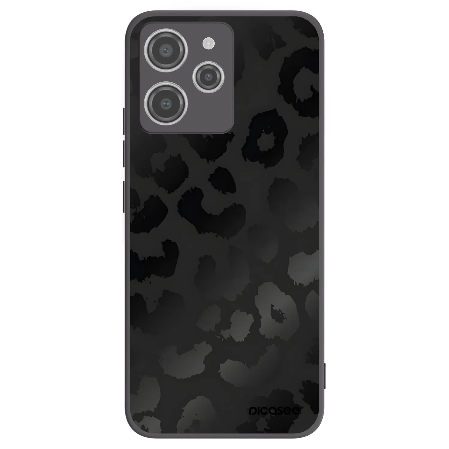 Picasee silikónový čierny obal pre Xiaomi Redmi 12 4G - Midnight Leopard