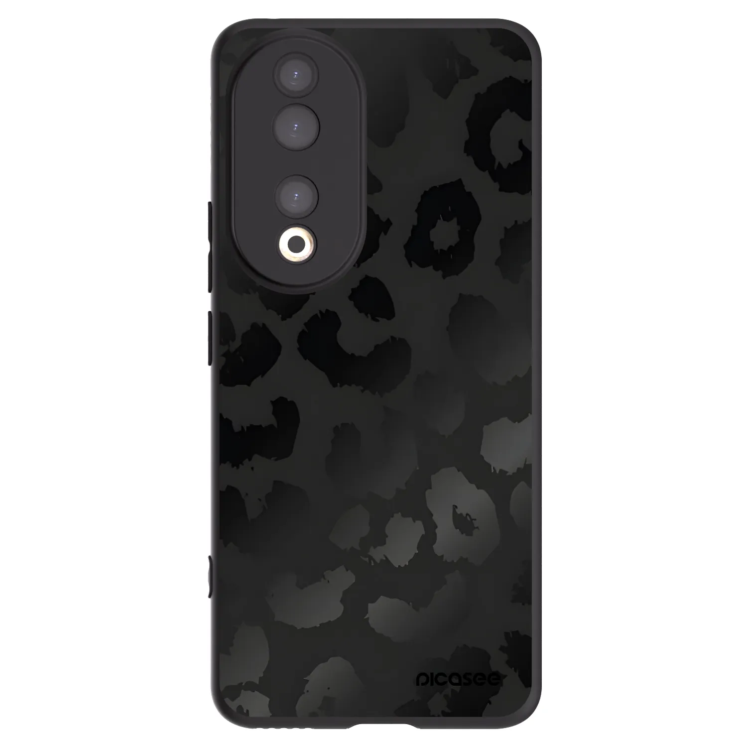 Picasee silikónový čierny obal pre Honor 90 5G - Midnight Leopard