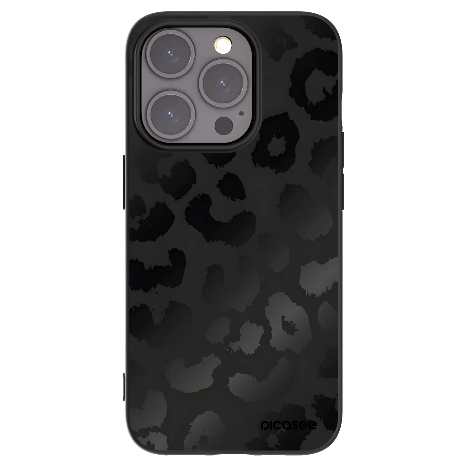 Picasee silikónový čierny obal pre Apple iPhone 15 Pro - Midnight Leopard