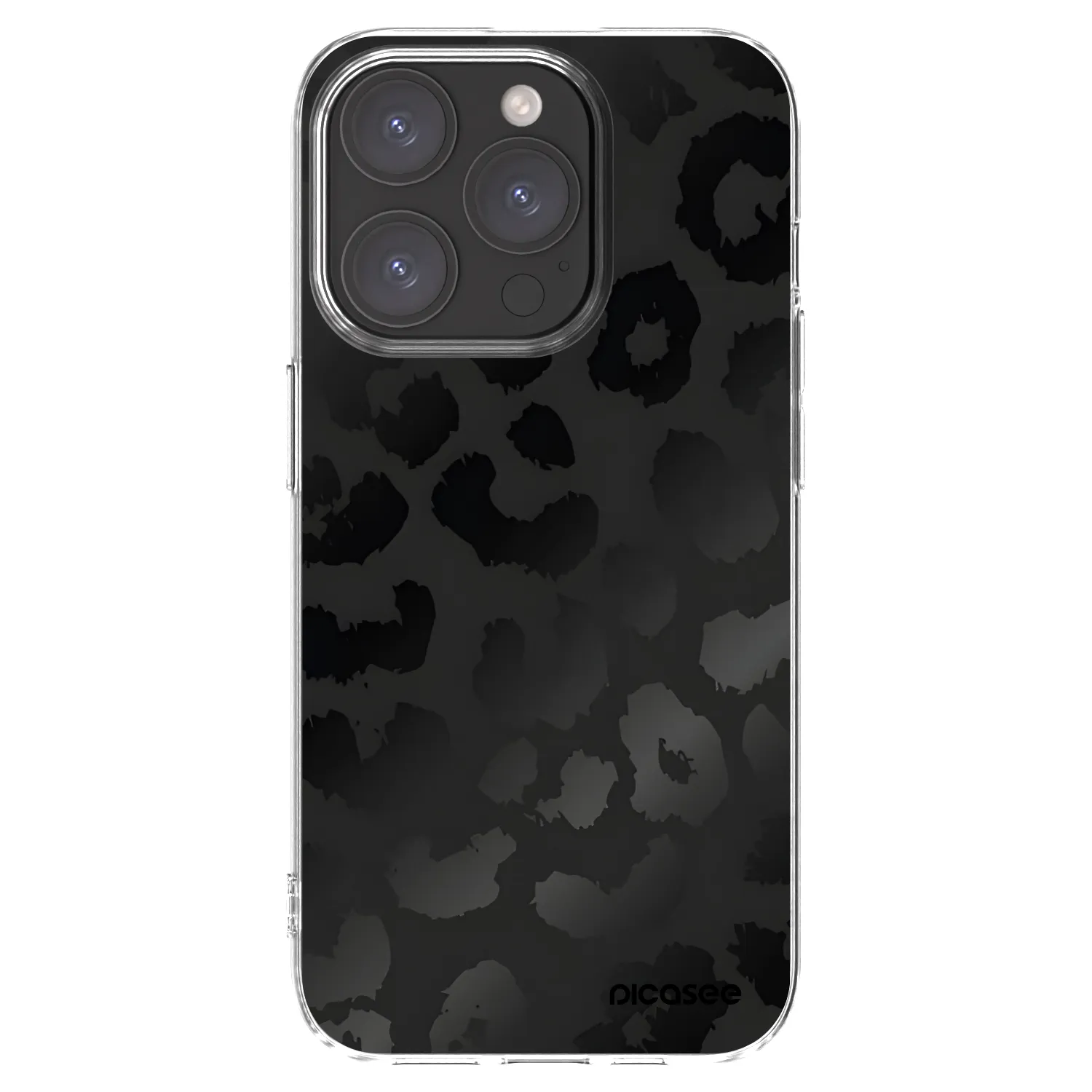 Picasee silikónový prehľadný obal pre Apple iPhone 15 Pro - Midnight Leopard