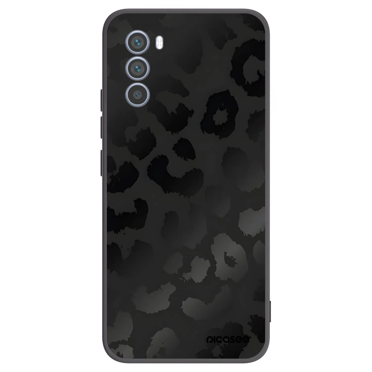 Picasee silikónový čierny obal pre Motorola Moto G62 - Midnight Leopard