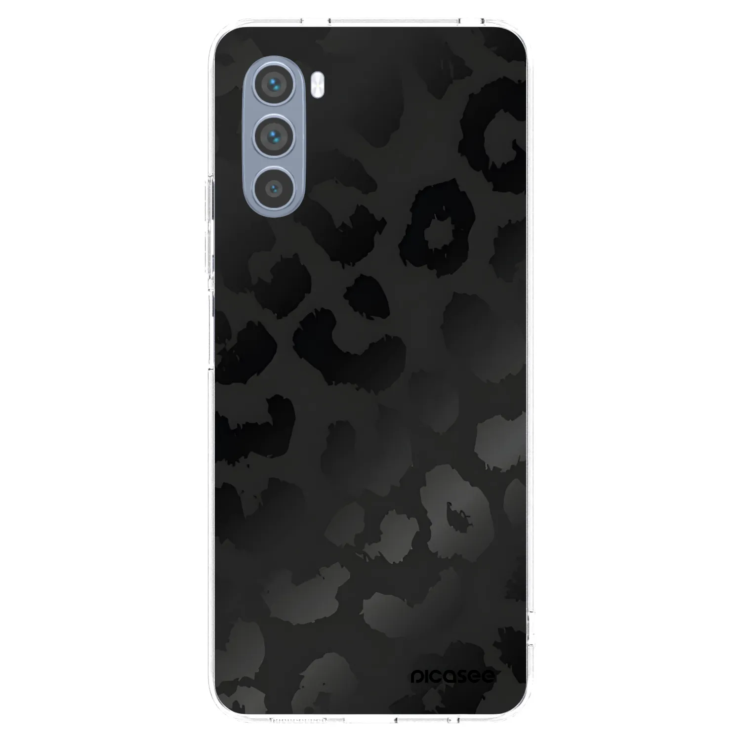 Picasee silikónový prehľadný obal pre Motorola Moto G62 - Midnight Leopard