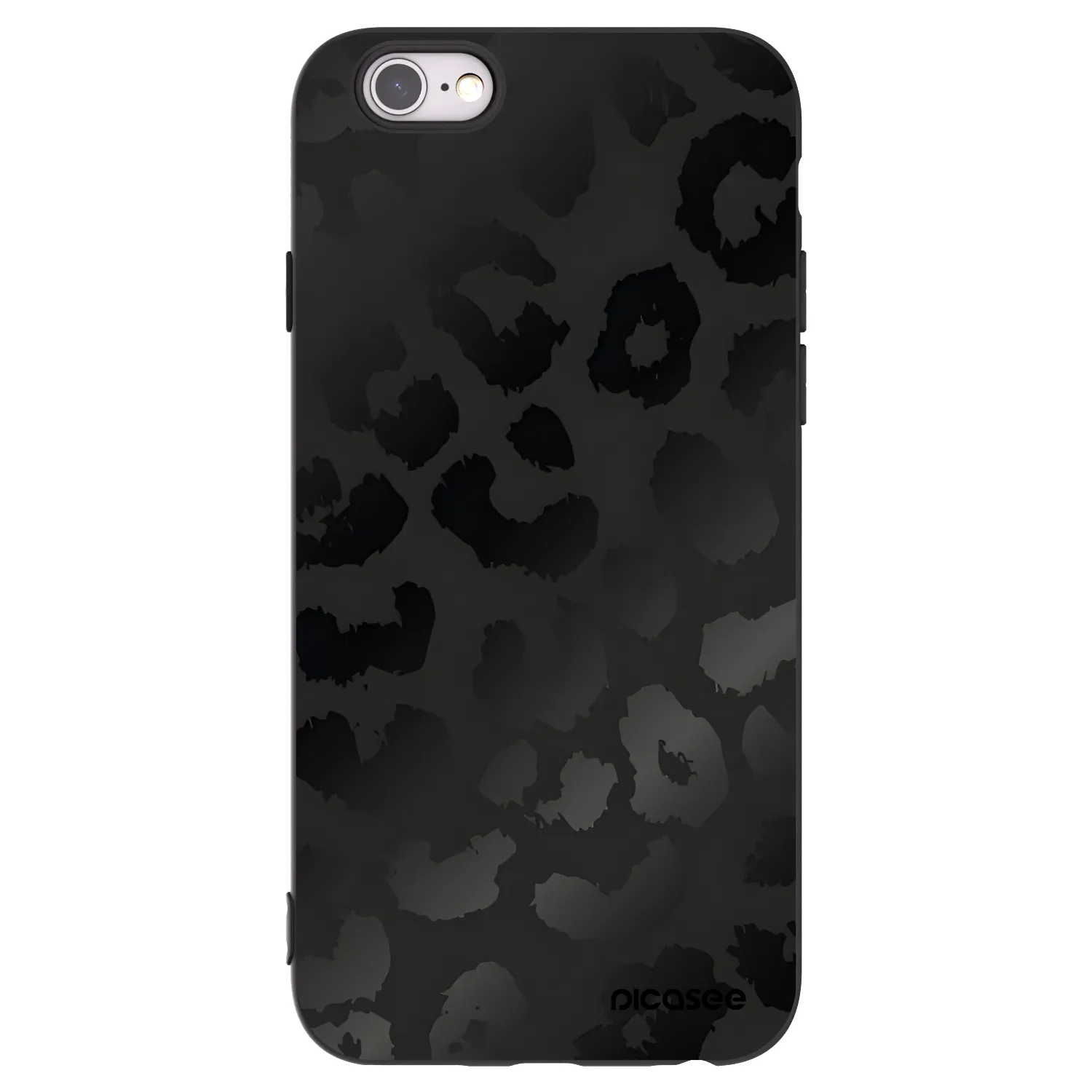 Picasee silikónový čierny obal pre Apple iPhone 6/6S - Midnight Leopard