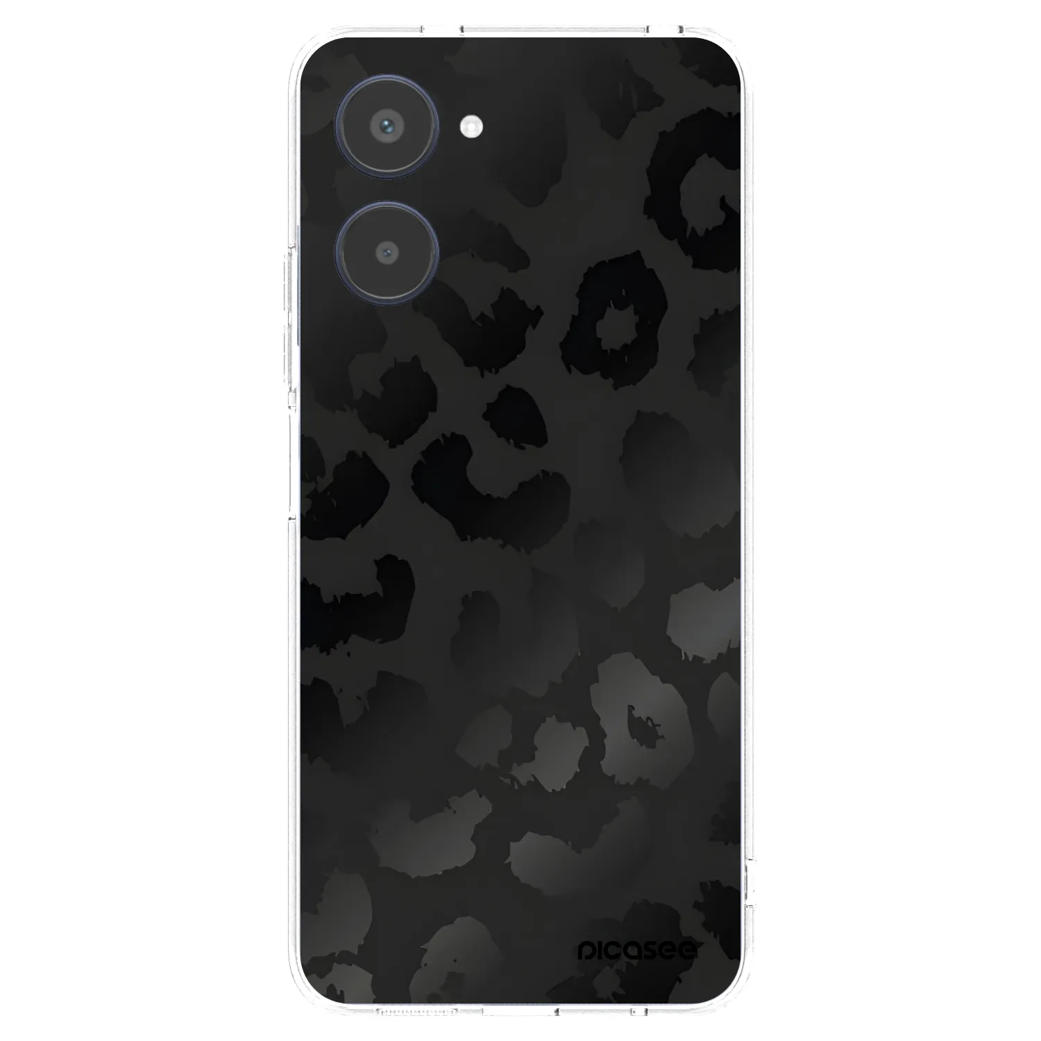 Picasee silikónový prehľadný obal pre Realme 10 4G - Midnight Leopard