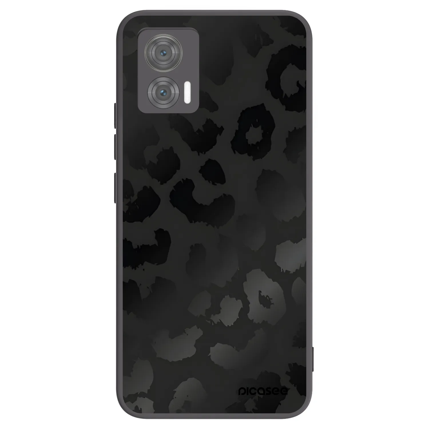 Picasee silikónový čierny obal pre Motorola Edge 30 Neo - Midnight Leopard