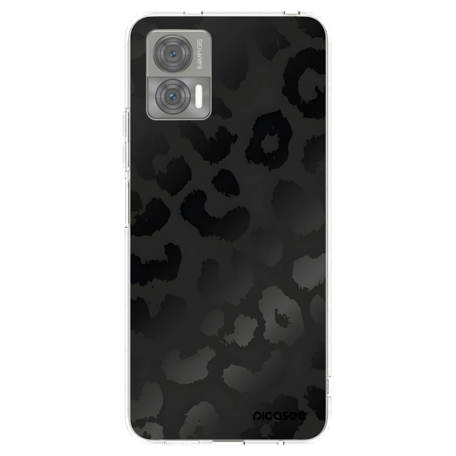 Picasee silikónový prehľadný obal pre Motorola Edge 30 Neo - Midnight Leopard