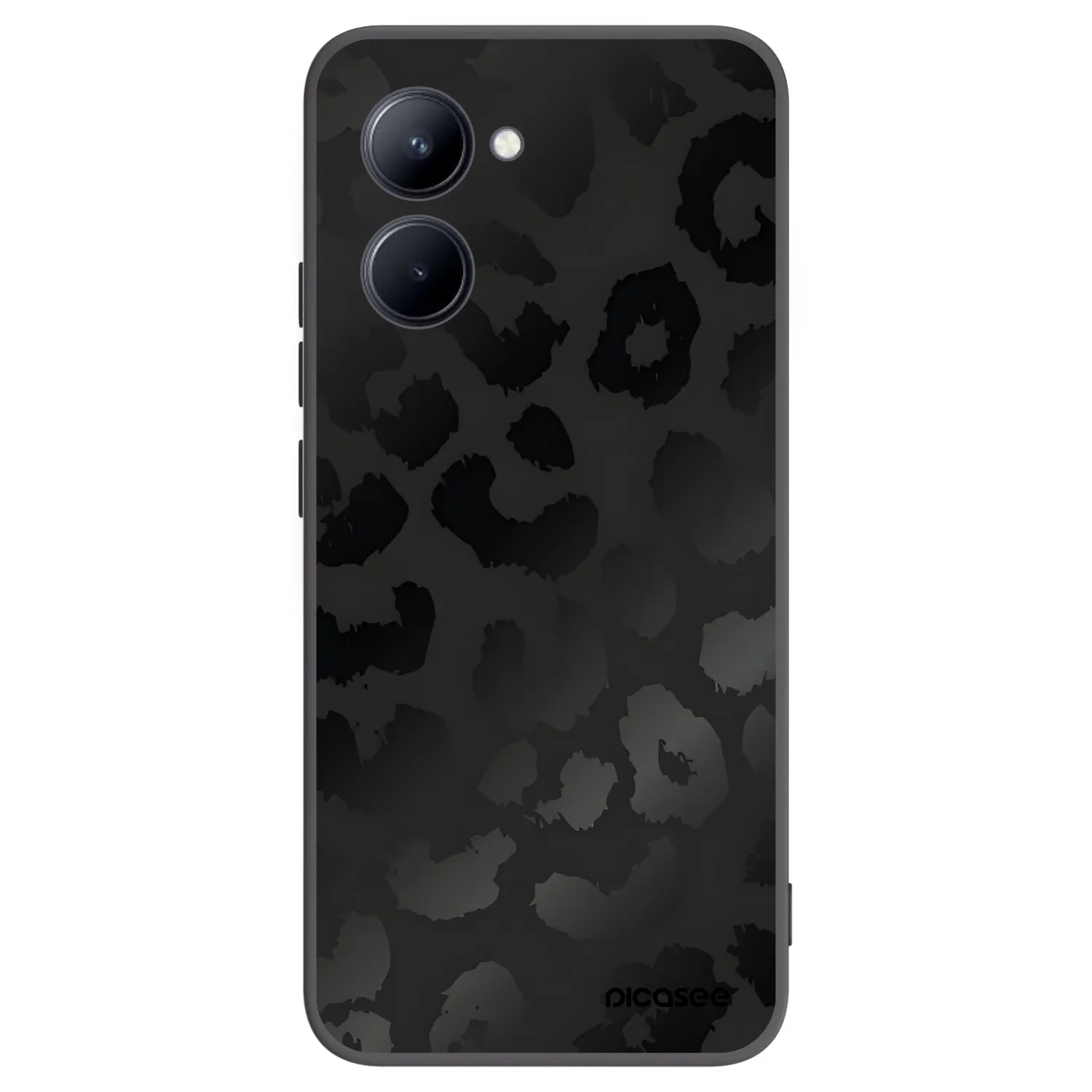 Picasee silikónový čierny obal pre Realme C33 (2023) - Midnight Leopard