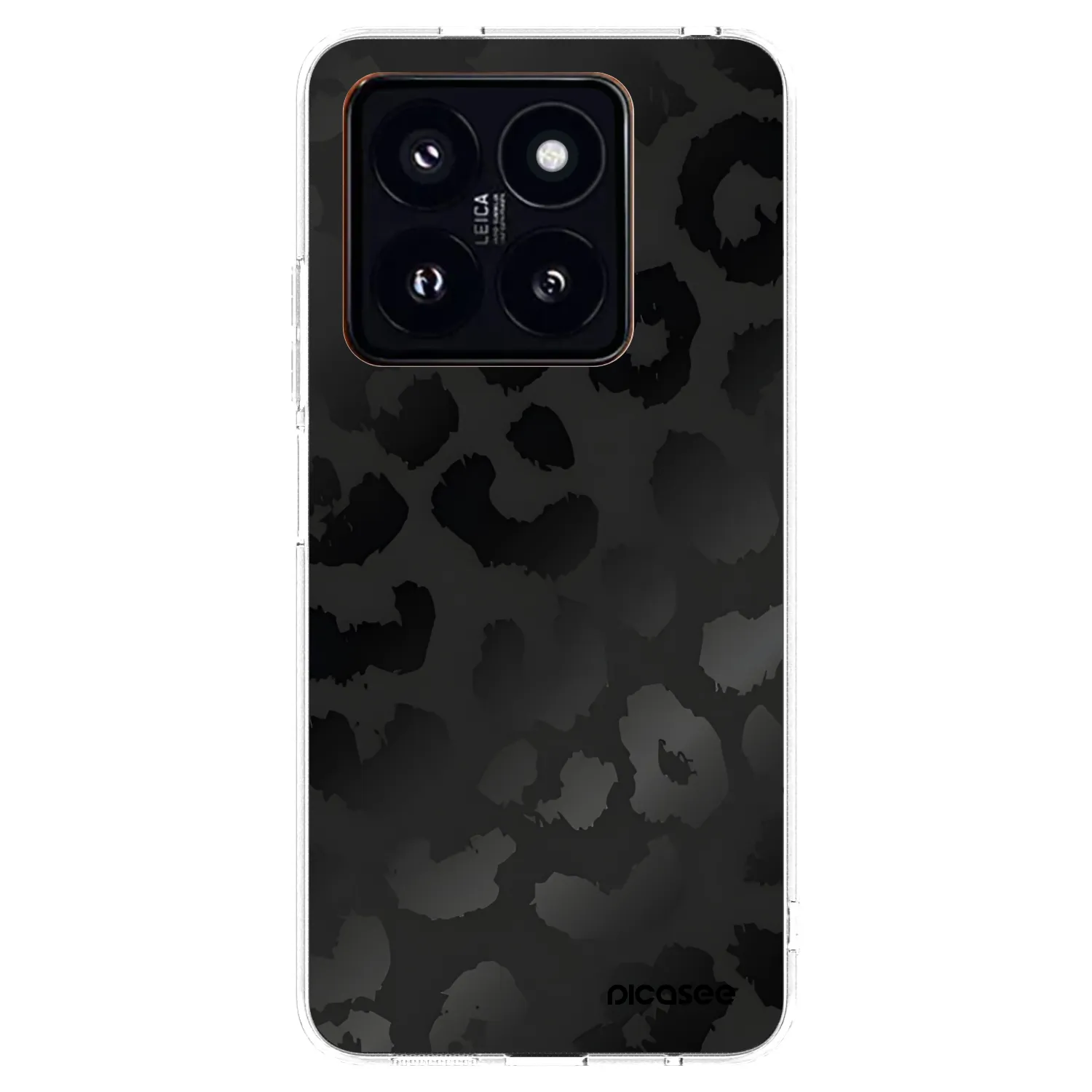 Picasee silikónový prehľadný obal pre Xiaomi 14 Pro - Midnight Leopard