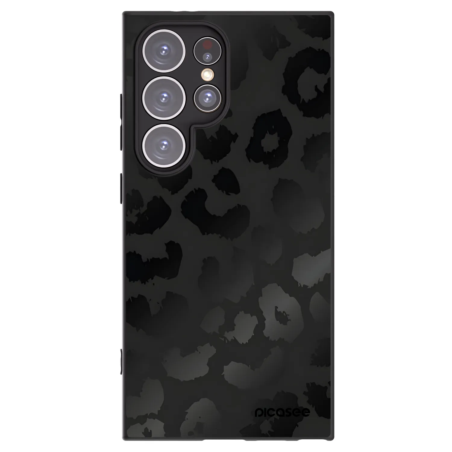Picasee silikónový čierny obal pre Samsung Galaxy S24 Ultra S928B 5G - Midnight Leopard
