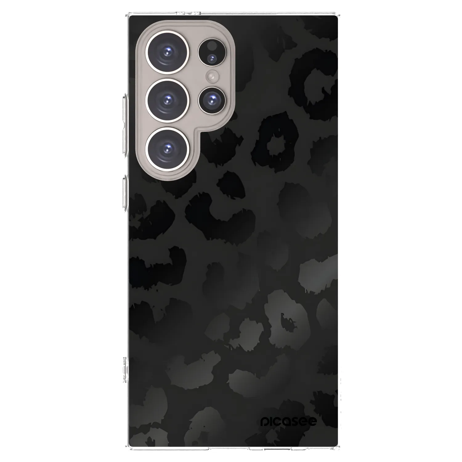 Picasee silikónový prehľadný obal pre Samsung Galaxy S24 Ultra S928B 5G - Midnight Leopard