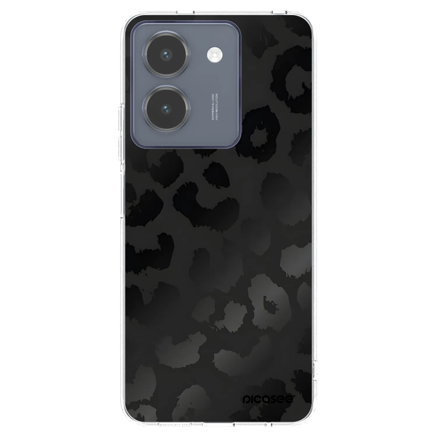 Picasee silikónový prehľadný obal pre Vivo Y36 4G - Midnight Leopard