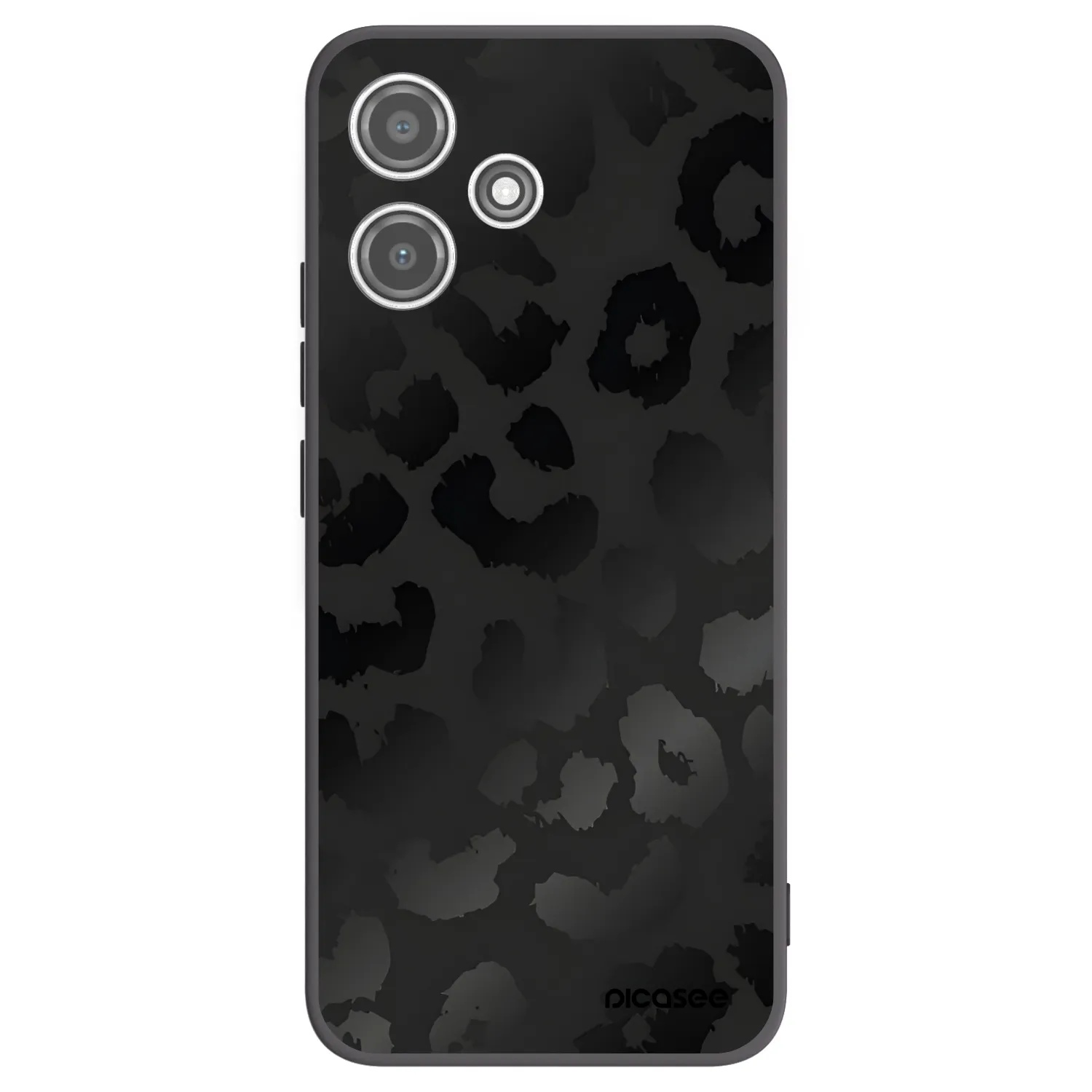 Picasee silikónový čierny obal pre Xiaomi Redmi 12 5G - Midnight Leopard