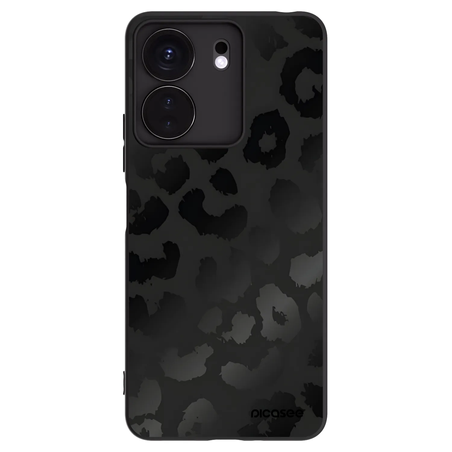 Picasee silikónový čierny obal pre Xiaomi Redmi 13C 4G - Midnight Leopard