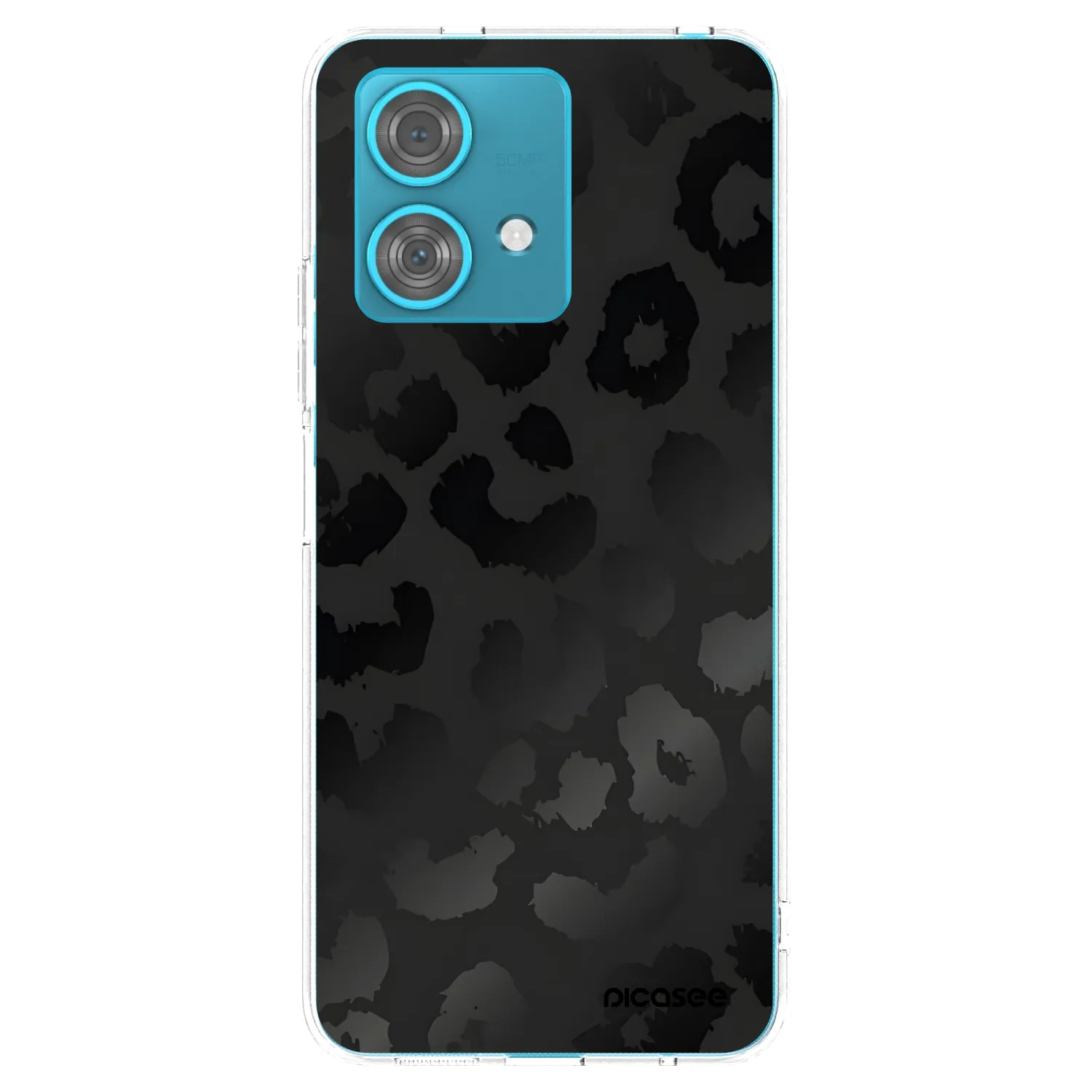 Picasee silikónový prehľadný obal pre Motorola Edge 40 Neo - Midnight Leopard