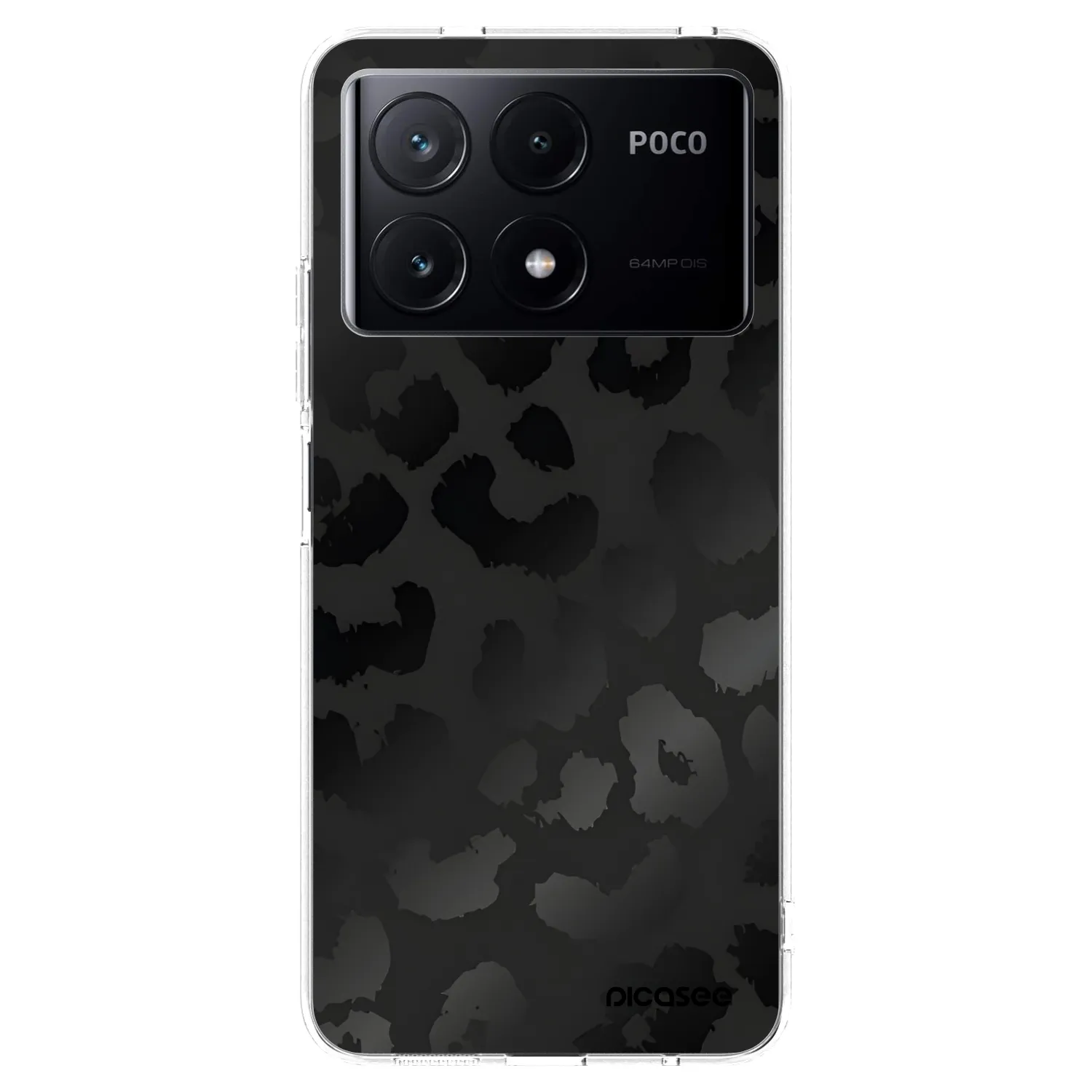Picasee silikónový prehľadný obal pre Xiaomi Poco X6 Pro - Midnight Leopard