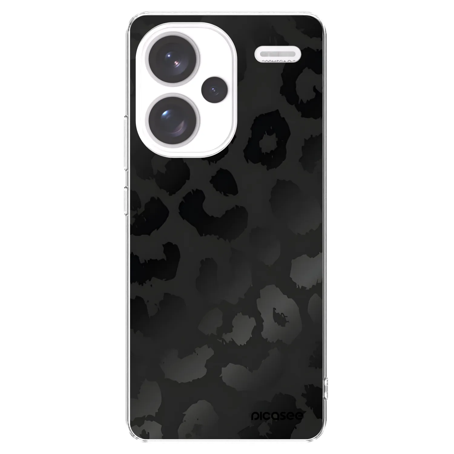 Picasee silikónový prehľadný obal pre Xiaomi Redmi Note 13 Pro+ 5G - Midnight Leopard