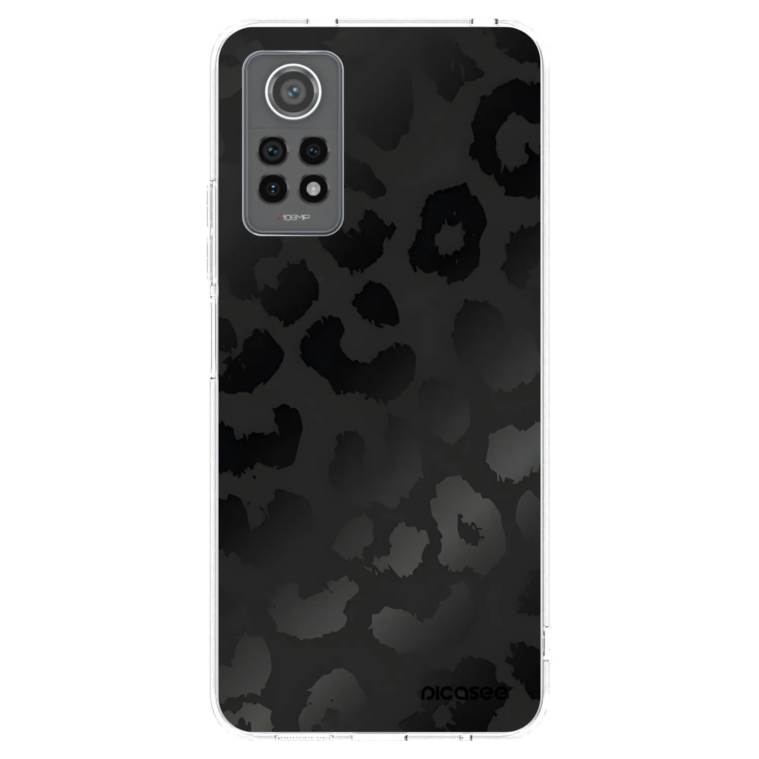 Picasee silikónový prehľadný obal pre Xiaomi Redmi Note 12 Pro 4G - Midnight Leopard