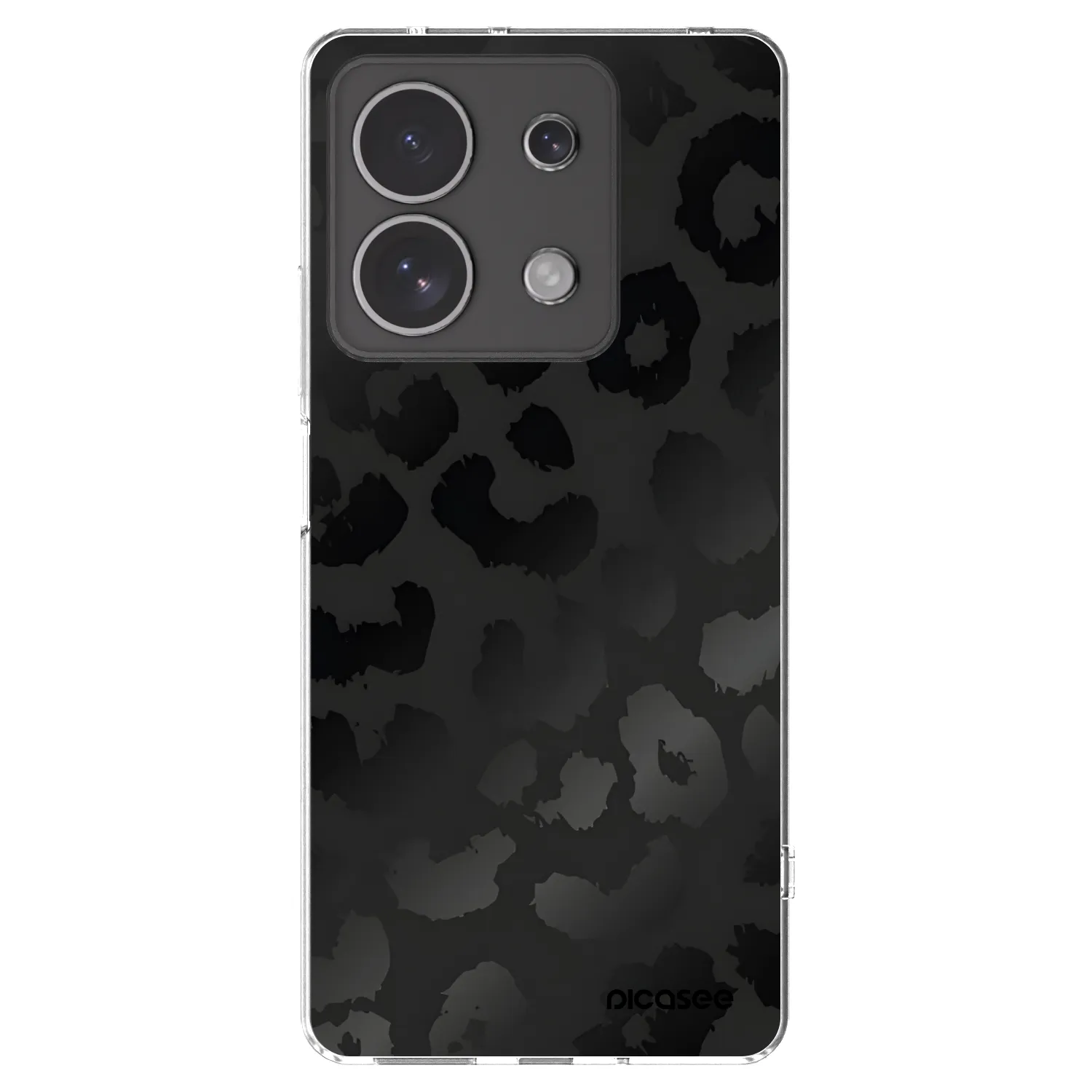 Picasee silikónový prehľadný obal pre Xiaomi Redmi Note 13 4G - Midnight Leopard