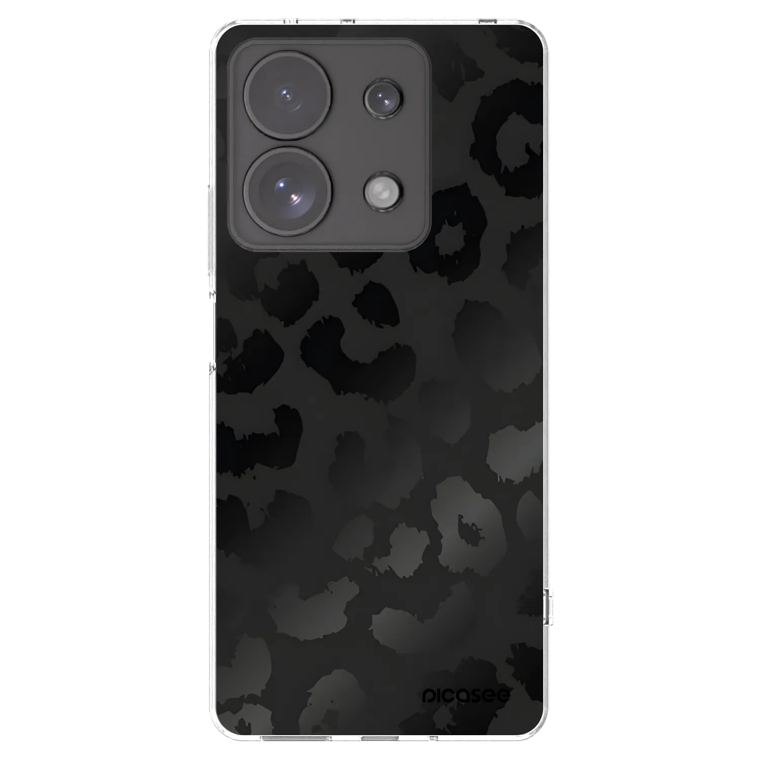 Picasee silikónový prehľadný obal pre Xiaomi Redmi Note 13 Pro 4G - Midnight Leopard