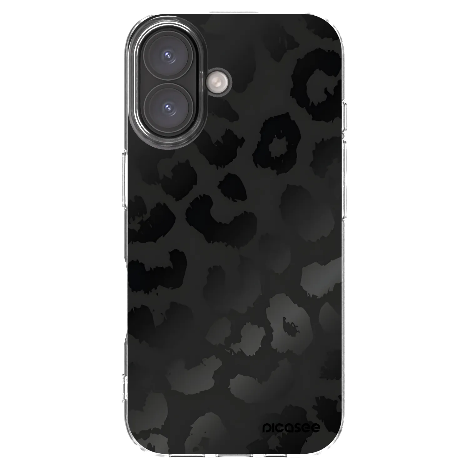 Picasee silikónový prehľadný obal pre Apple iPhone 16 - Midnight Leopard