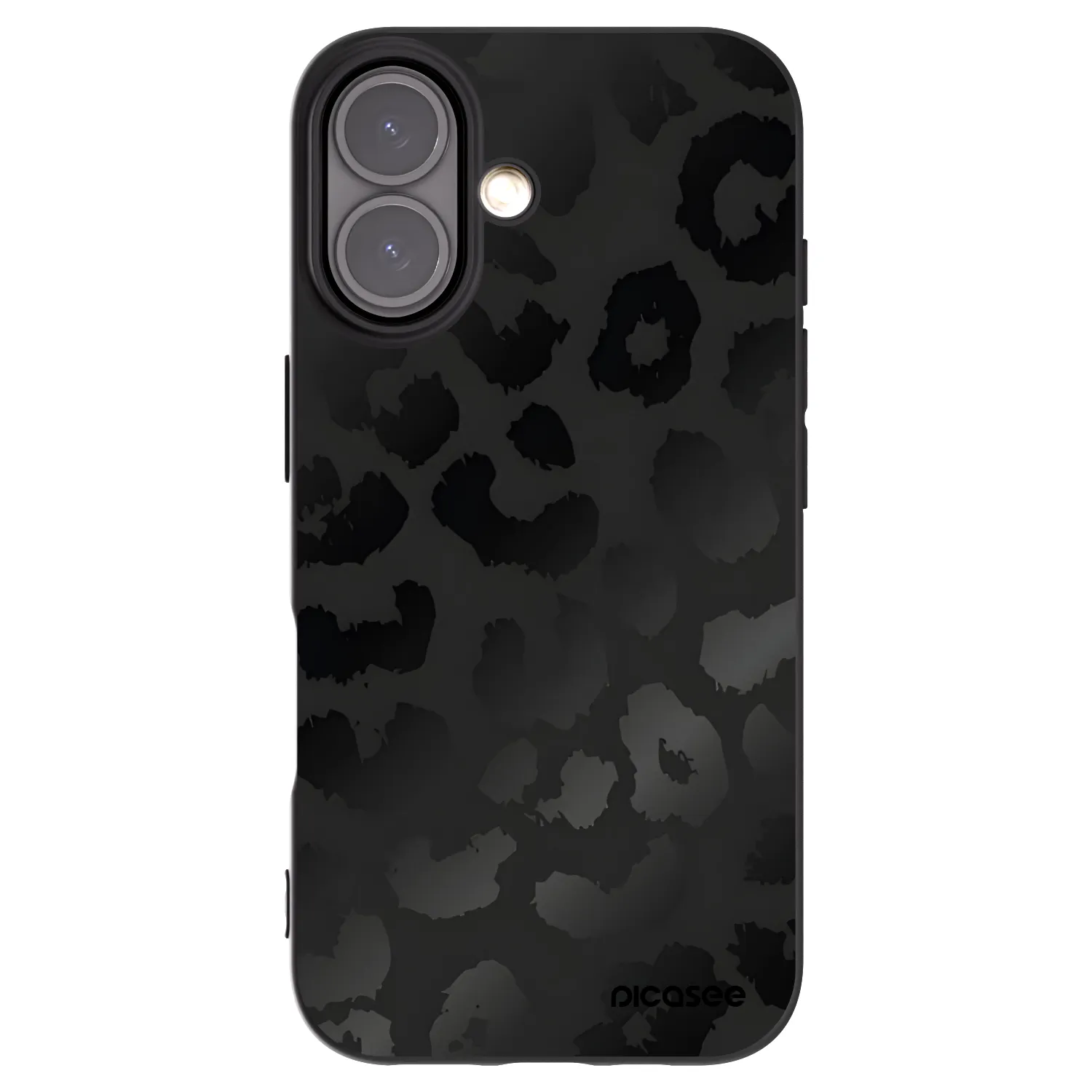 Picasee silikónový čierny obal pre Apple iPhone 16 - Midnight Leopard