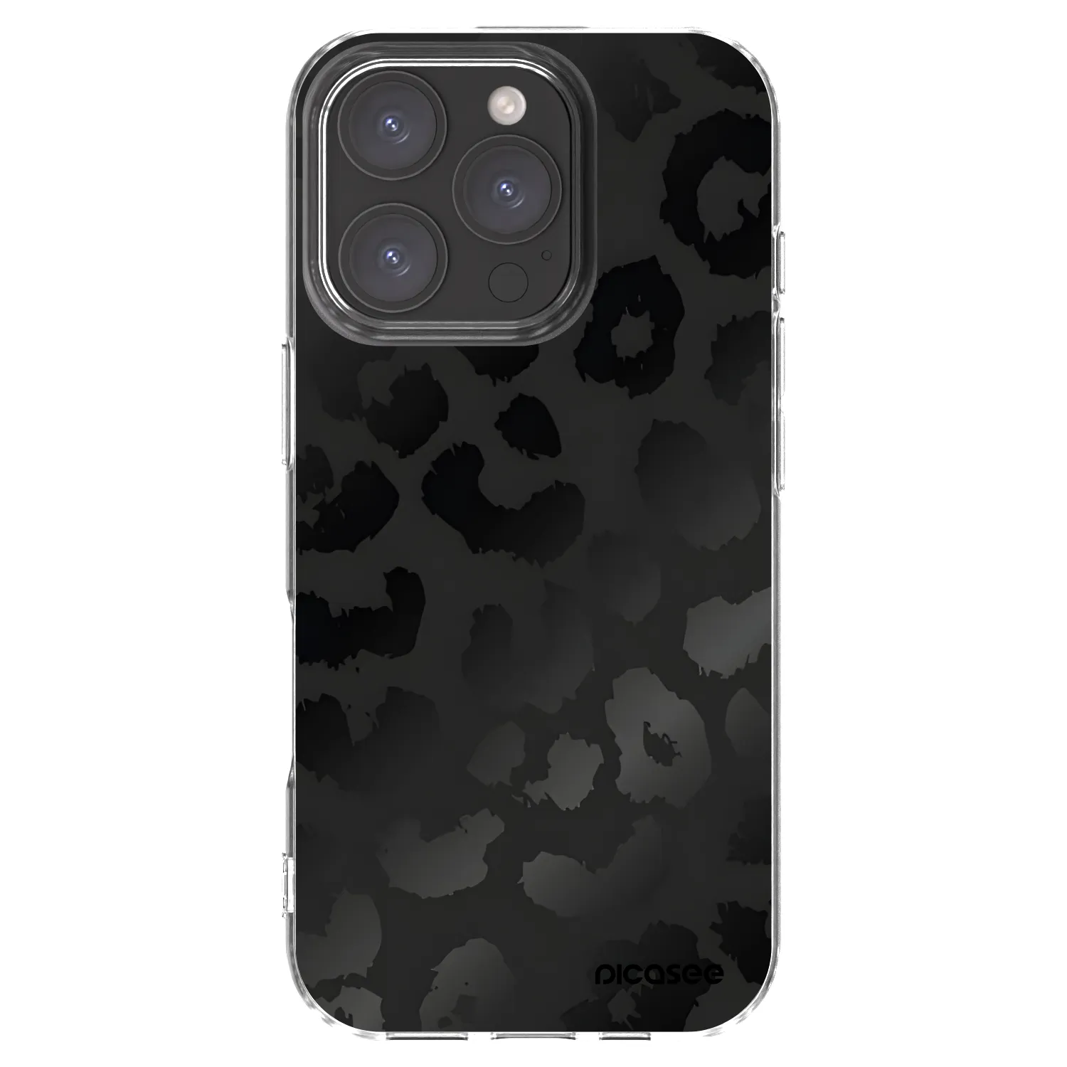 Picasee silikónový prehľadný obal pre Apple iPhone 16 Pro - Midnight Leopard
