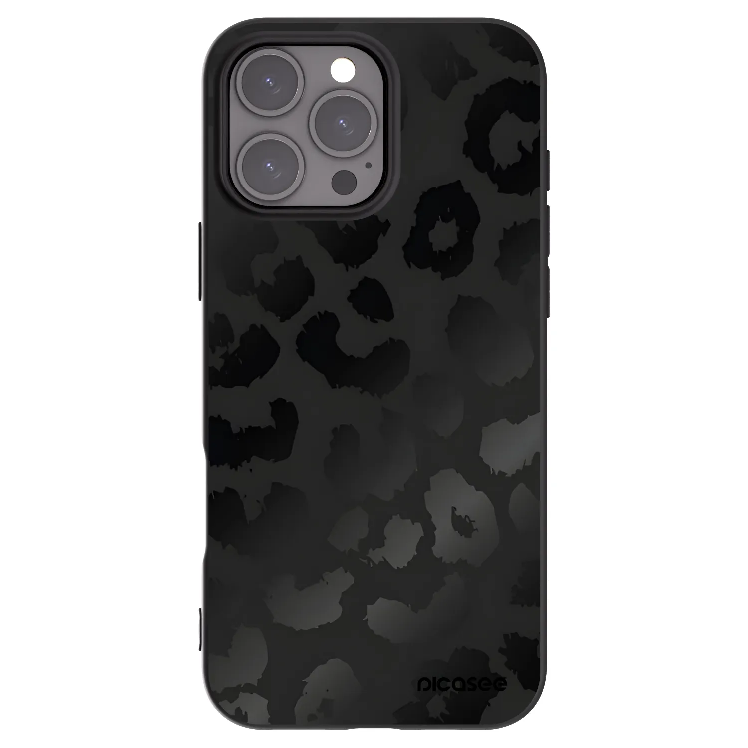 Picasee silikónový čierny obal pre Apple iPhone 16 Pro Max - Midnight Leopard