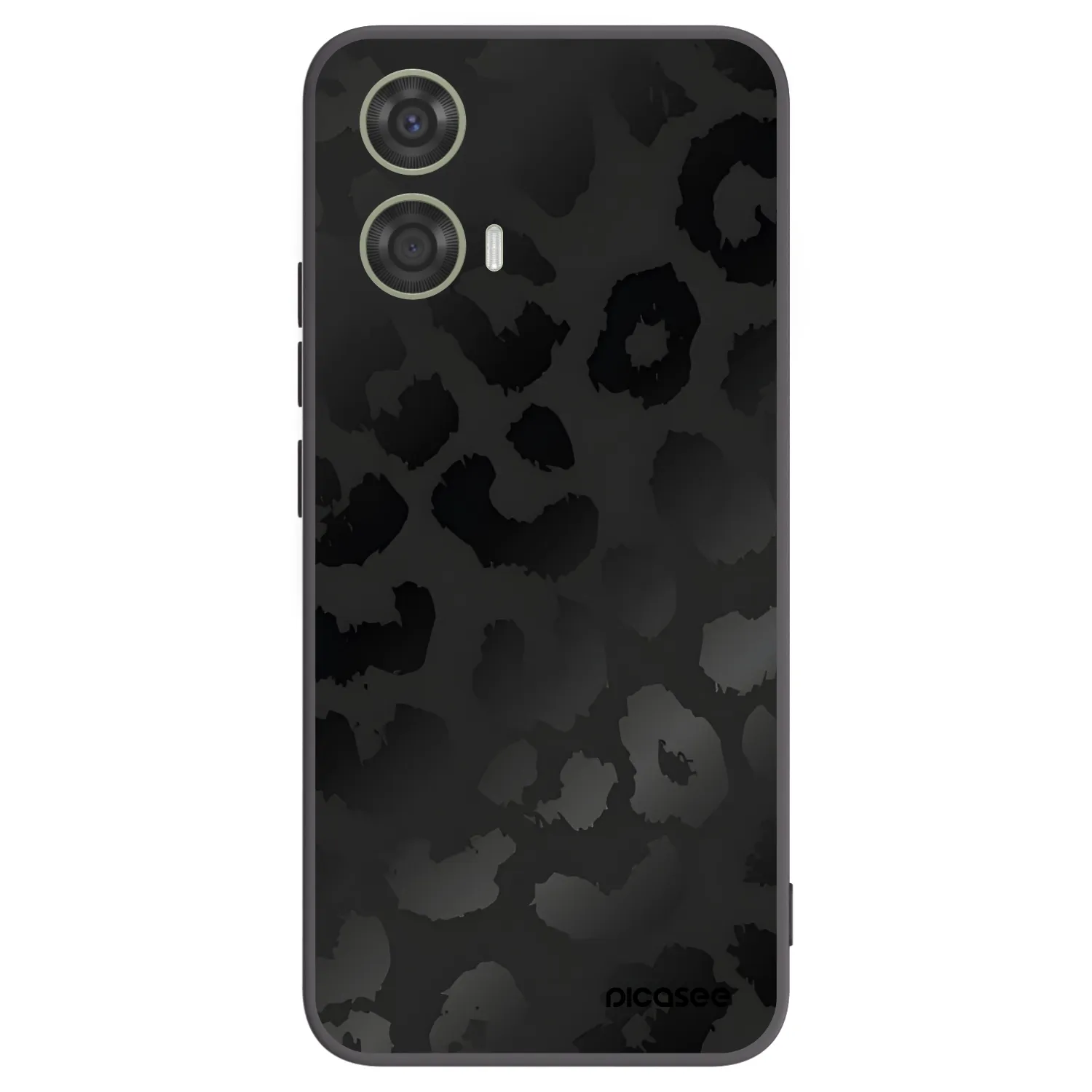 Picasee silikónový čierny obal pre Motorola Moto G24 - Midnight Leopard
