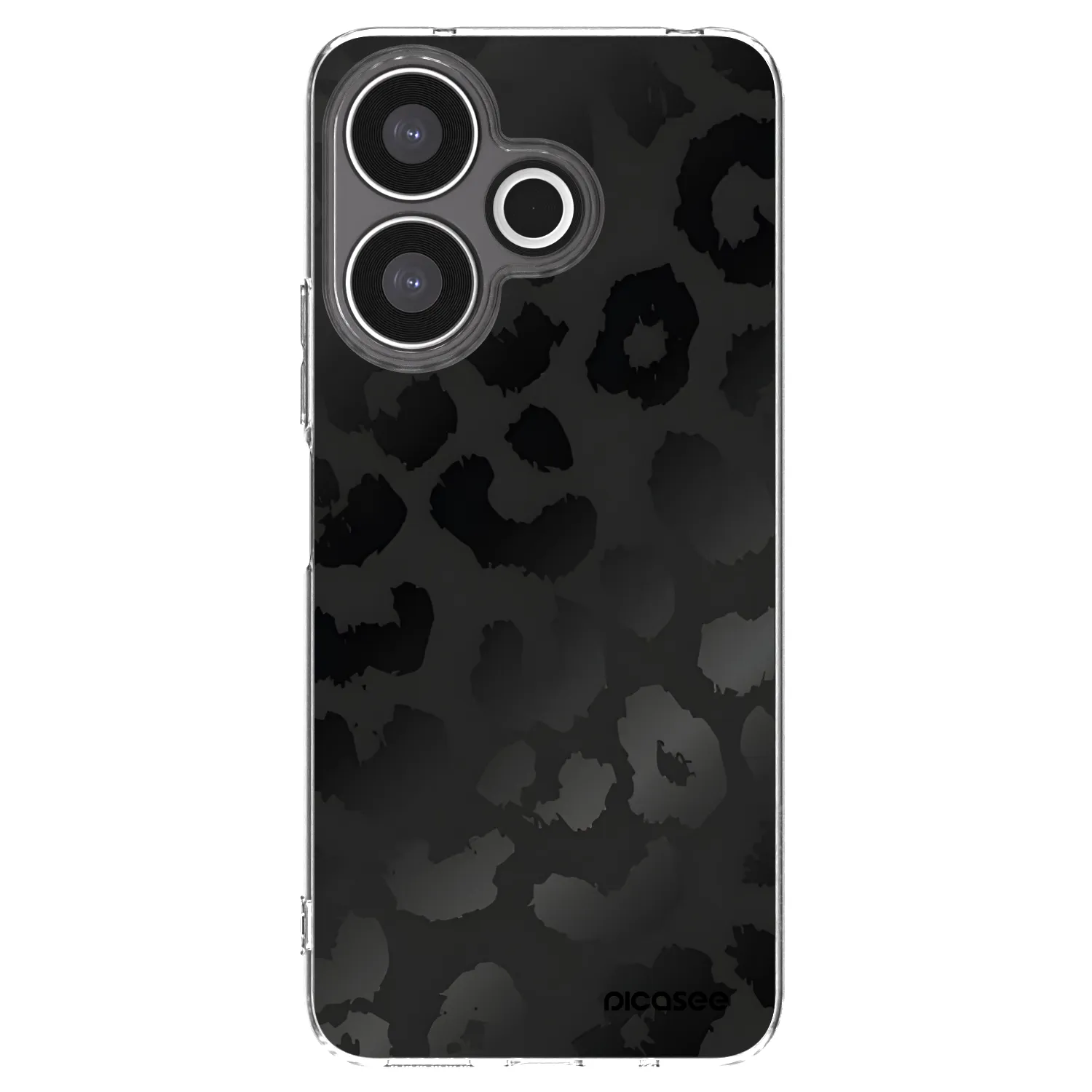 Picasee silikónový prehľadný obal pre Xiaomi Redmi 13 4G - Midnight Leopard