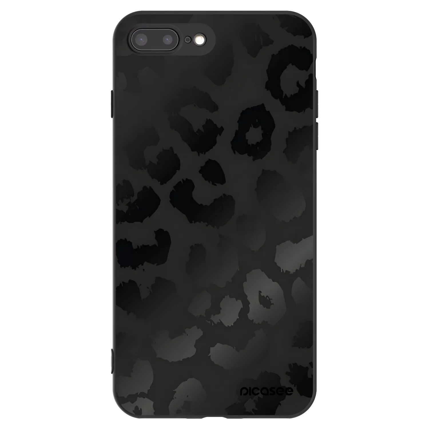 Picasee silikónový čierny obal pre Apple iPhone 8 Plus - Midnight Leopard