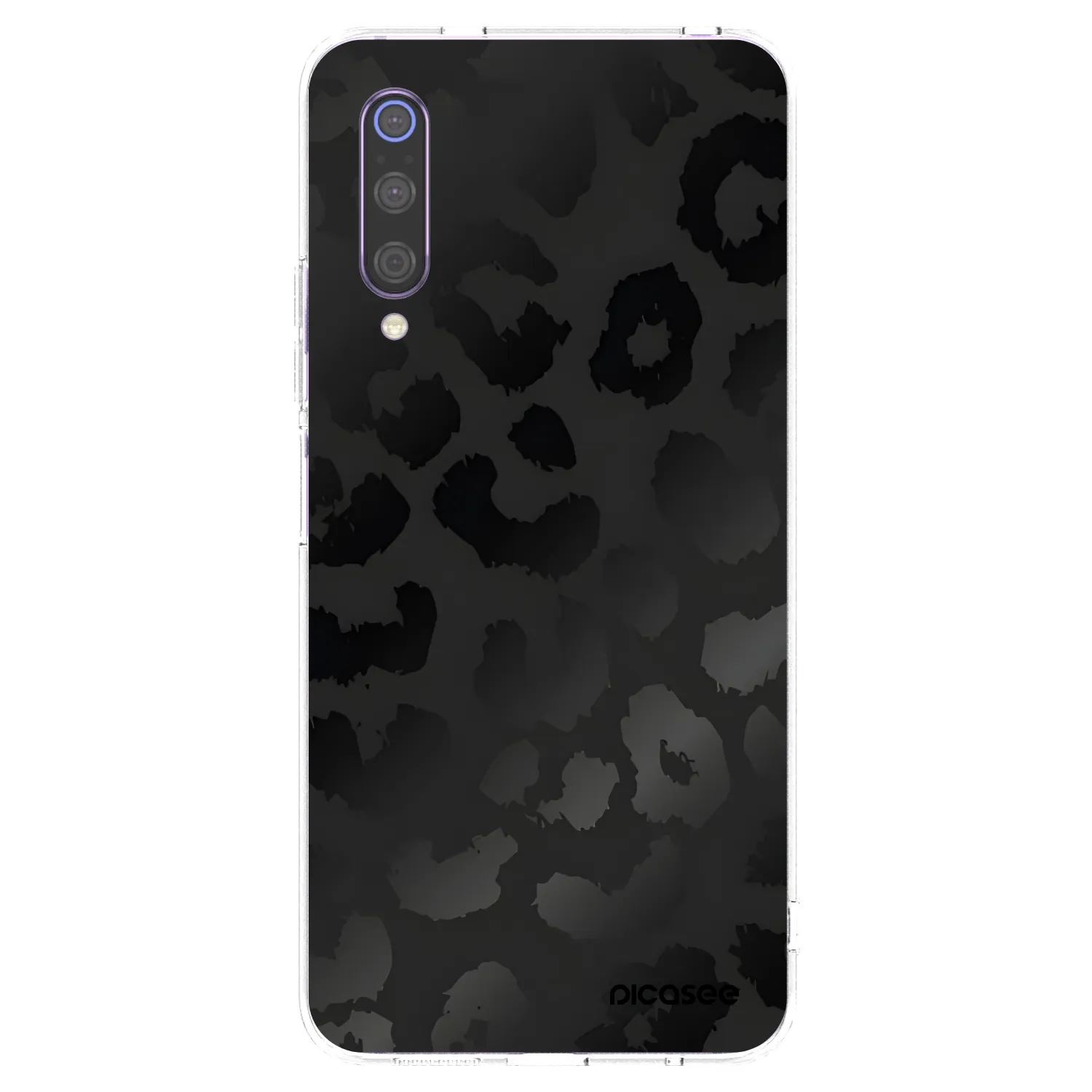 Picasee silikónový prehľadný obal pre Xiaomi Mi 9 - Midnight Leopard