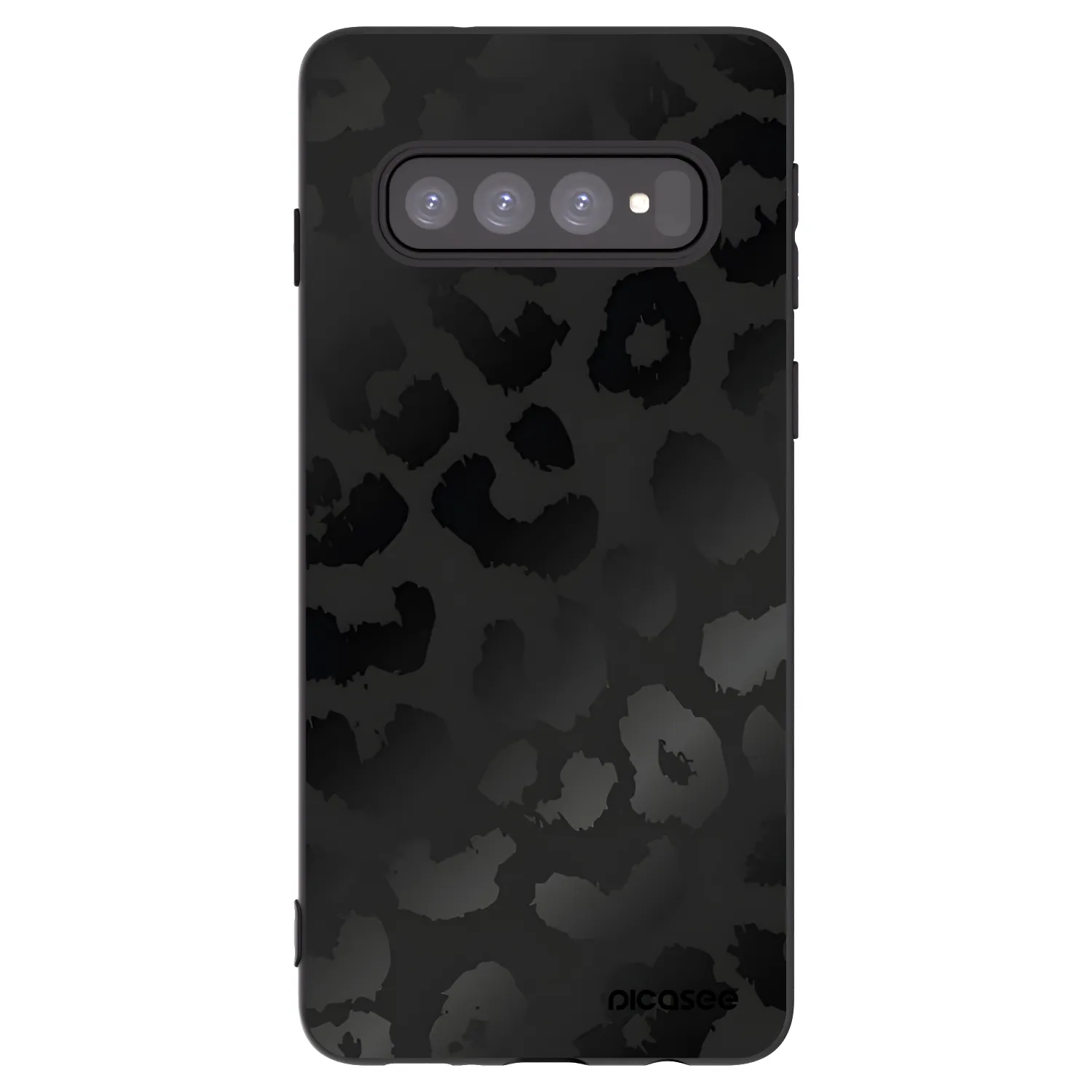 Picasee silikónový čierny obal pre Samsung Galaxy S10 G973 - Midnight Leopard