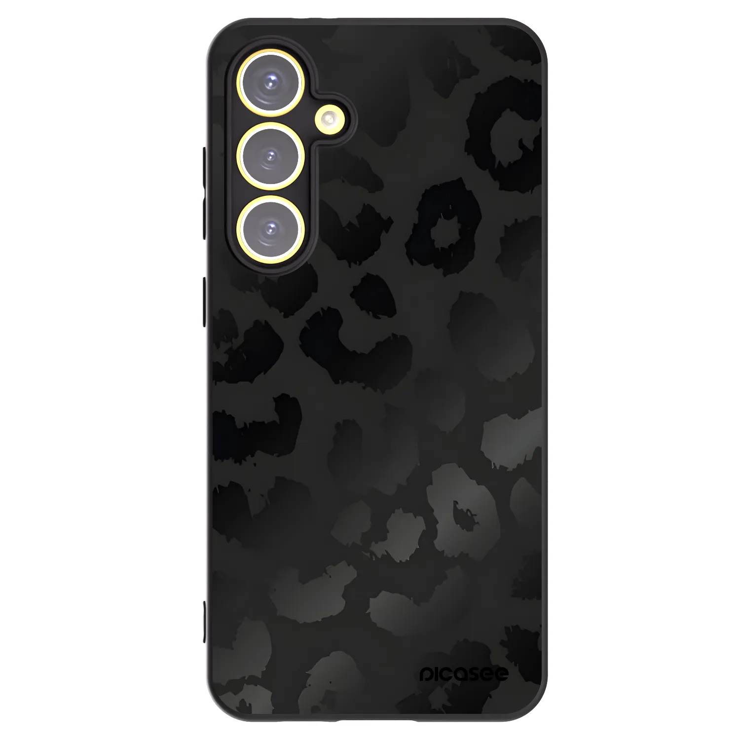 Picasee silikónový čierny obal pre Samsung Galaxy S24 FE S721B - Midnight Leopard