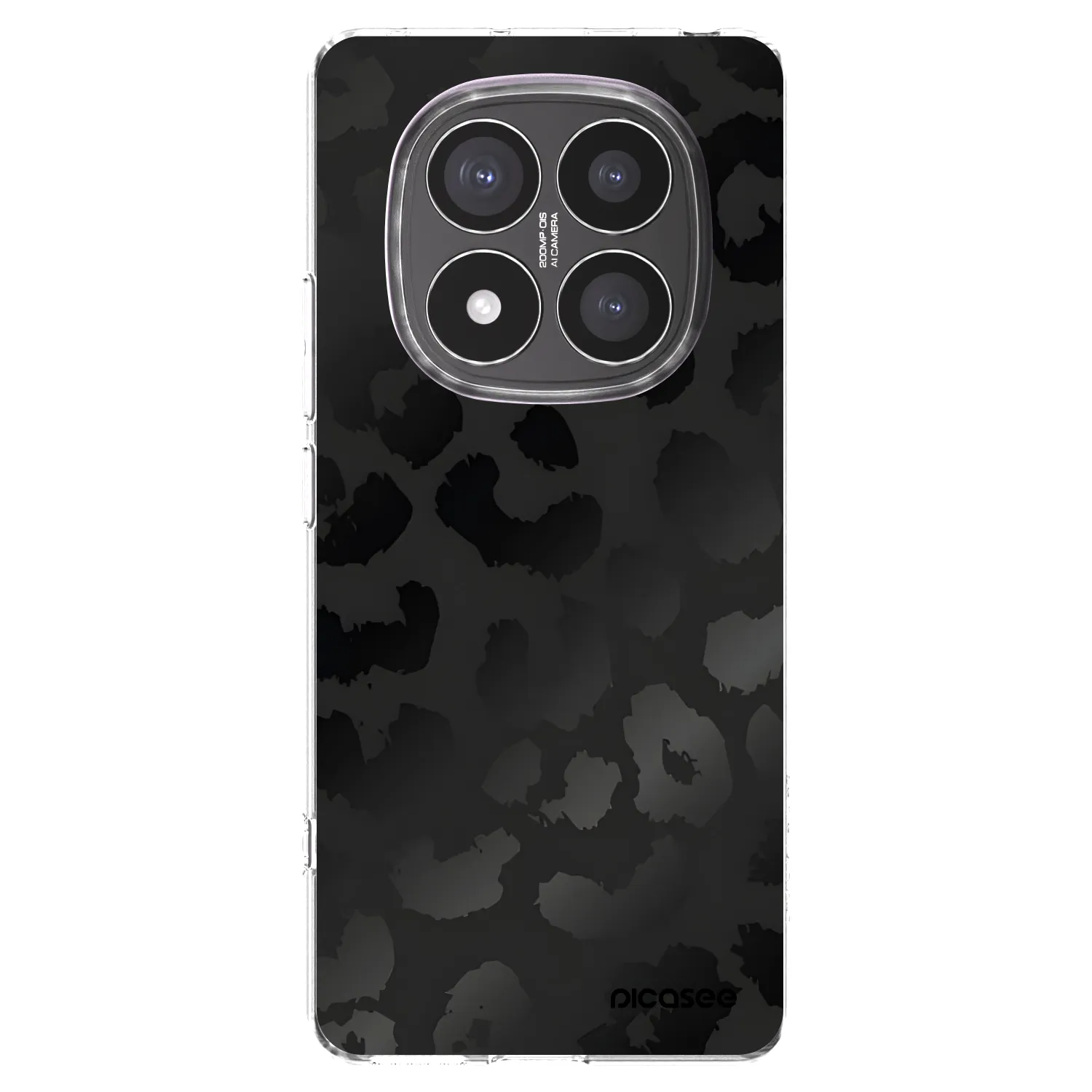 Picasee silikónový prehľadný obal pre Xiaomi Redmi Note 14 Pro+ 5G - Midnight Leopard