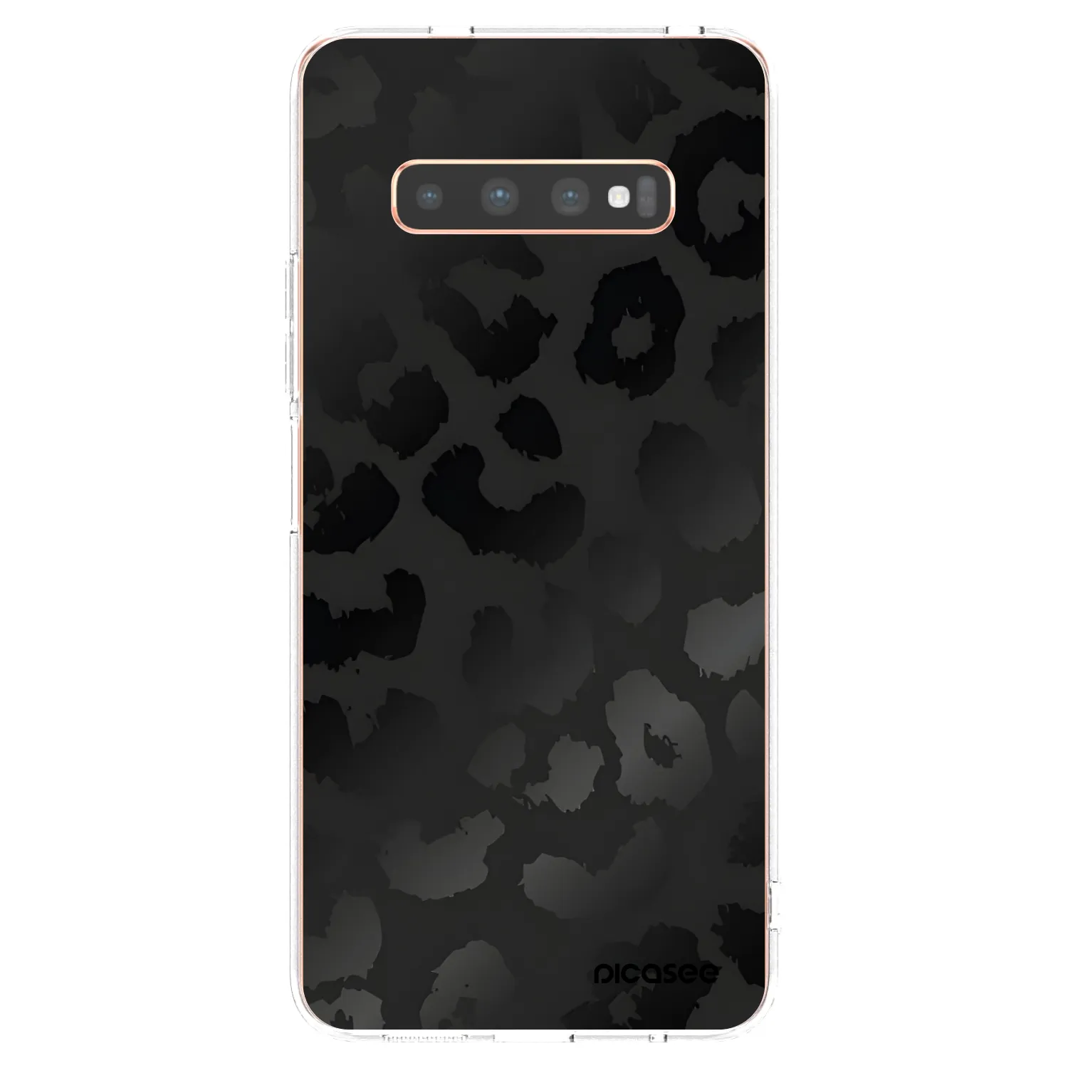 Picasee silikónový prehľadný obal pre Samsung Galaxy S10 Plus G975 - Midnight Leopard