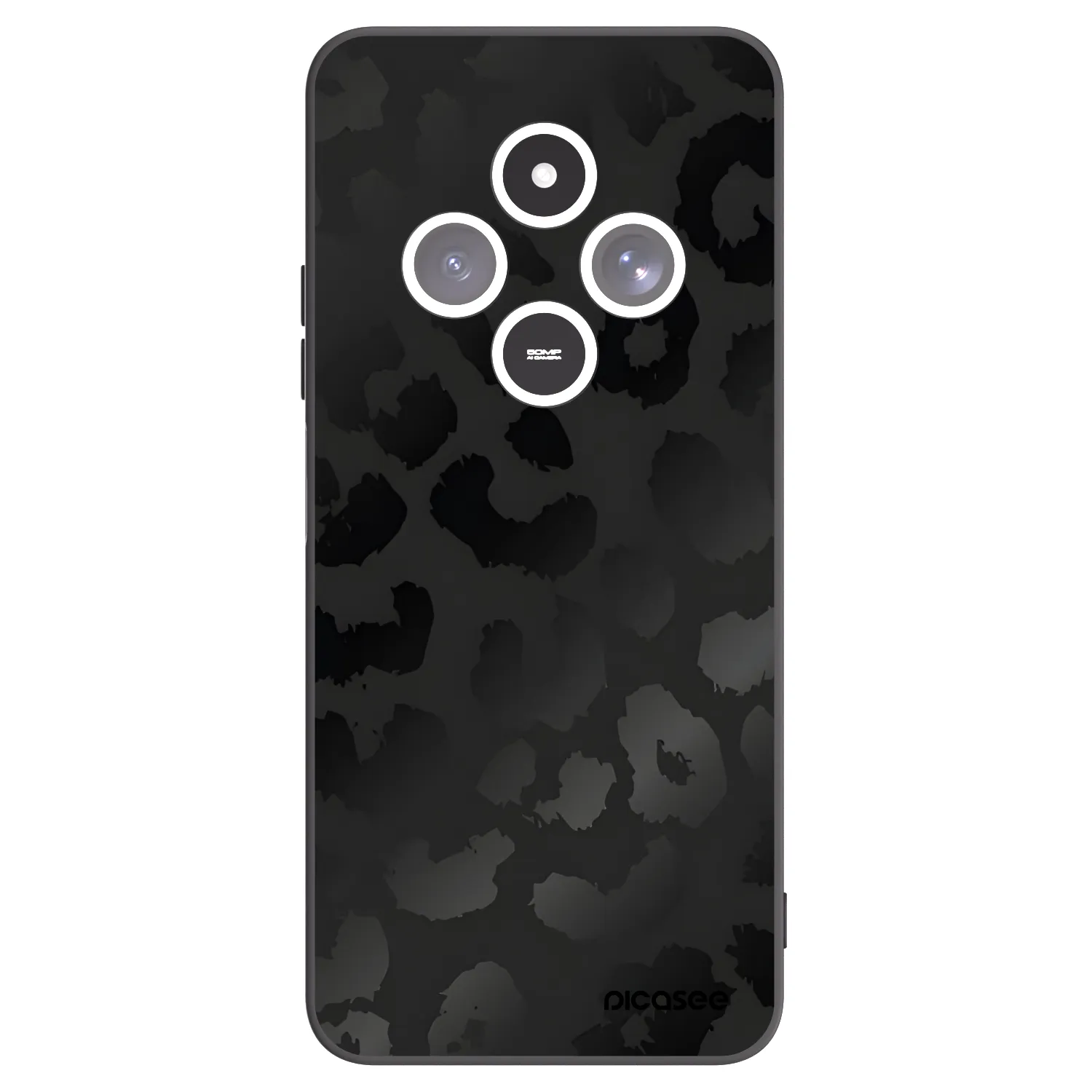 Silikónový čierny obal pre Xiaomi Redmi 14C - Midnight Leopard