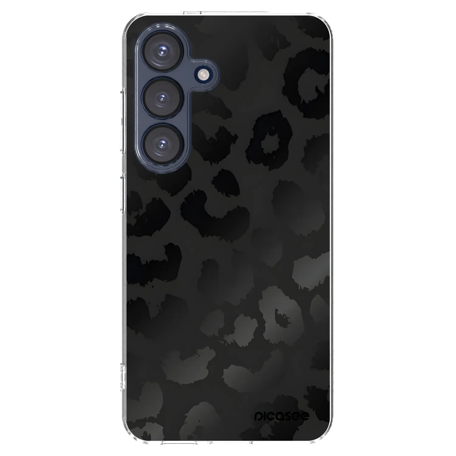 Picasee silikónový prehľadný obal pre Samsung Galaxy S25 5G - Midnight Leopard