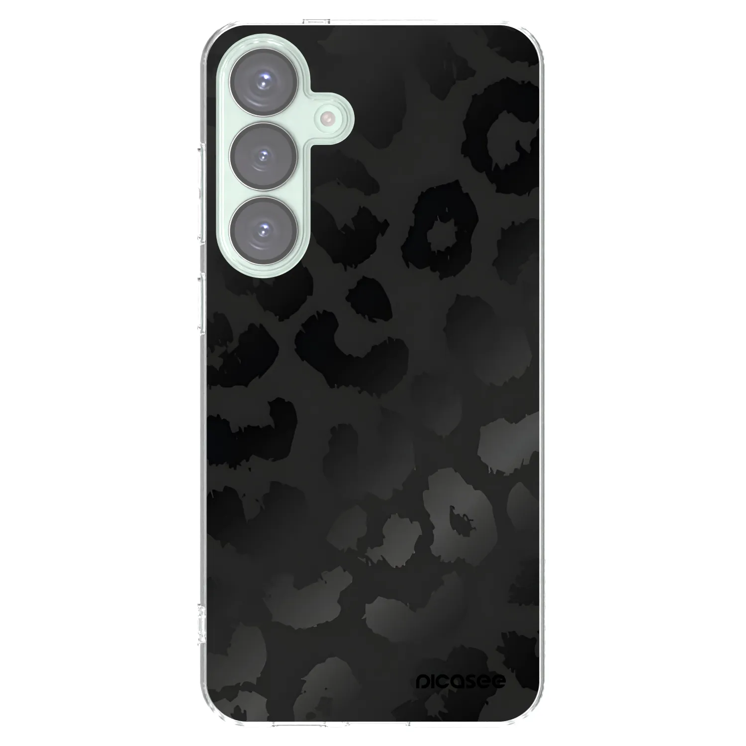 Picasee silikónový prehľadný obal pre Samsung Galaxy S25+ 5G - Midnight Leopard