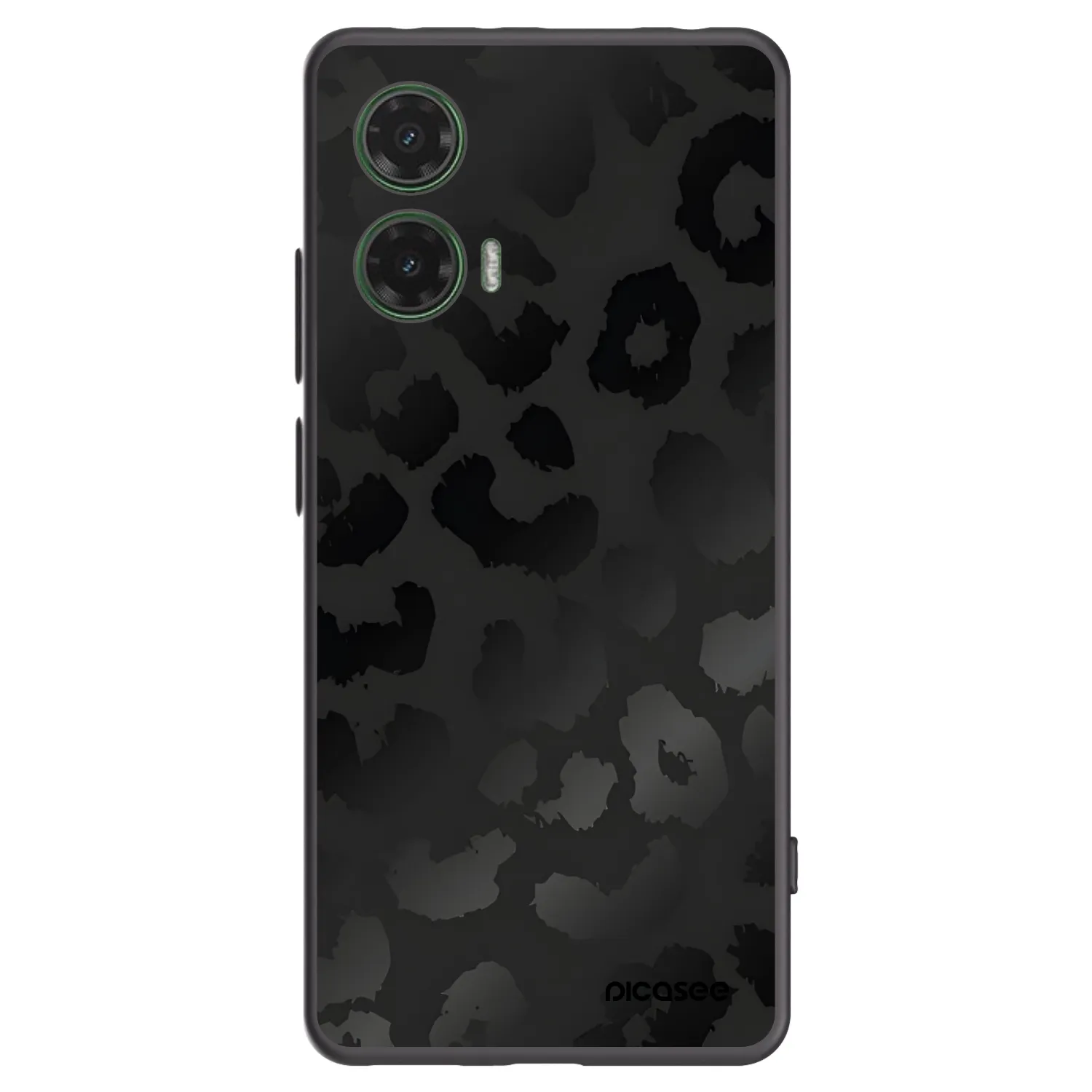 Picasee silikónový čierny obal pre Motorola Moto G35 5G - Midnight Leopard