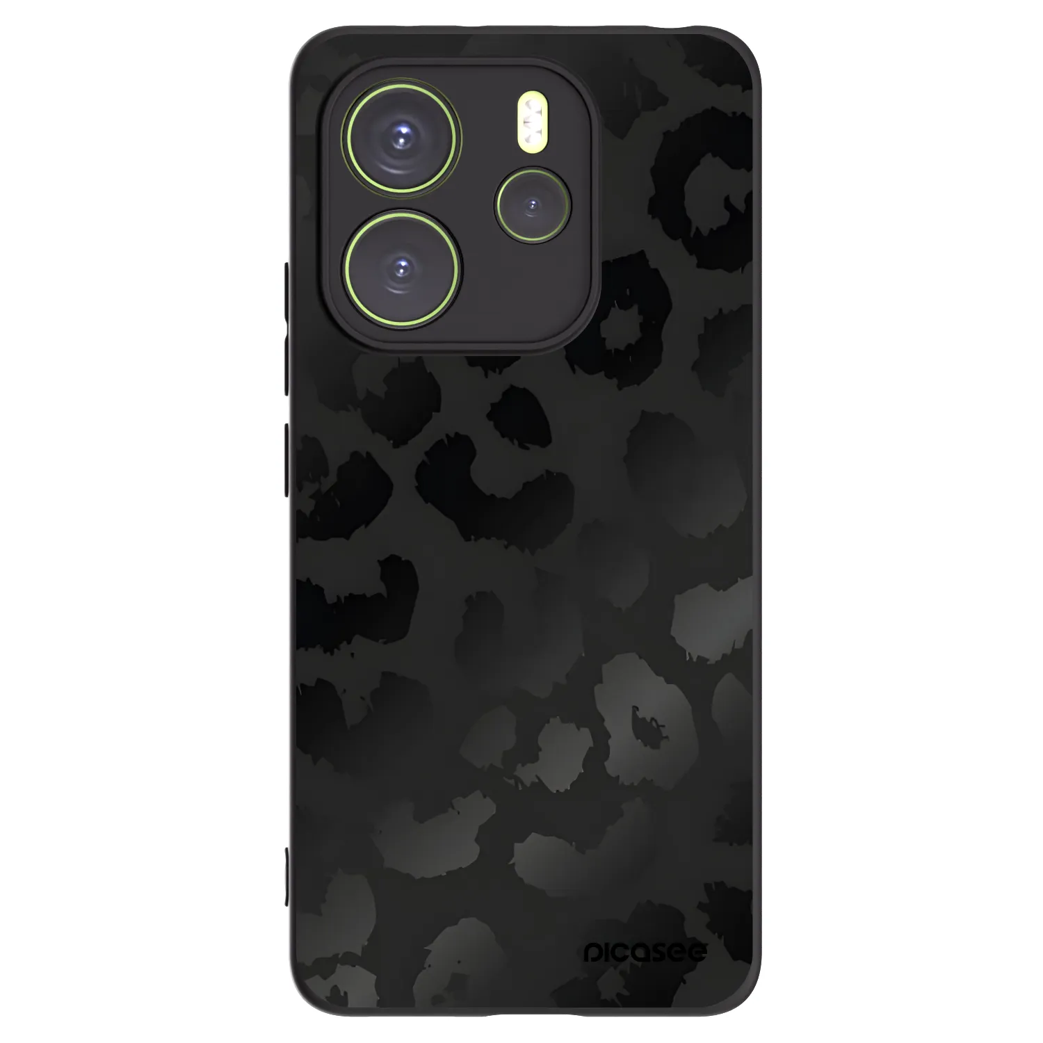 Picasee silikónový čierny obal pre Xiaomi Redmi Note 14 4G - Midnight Leopard