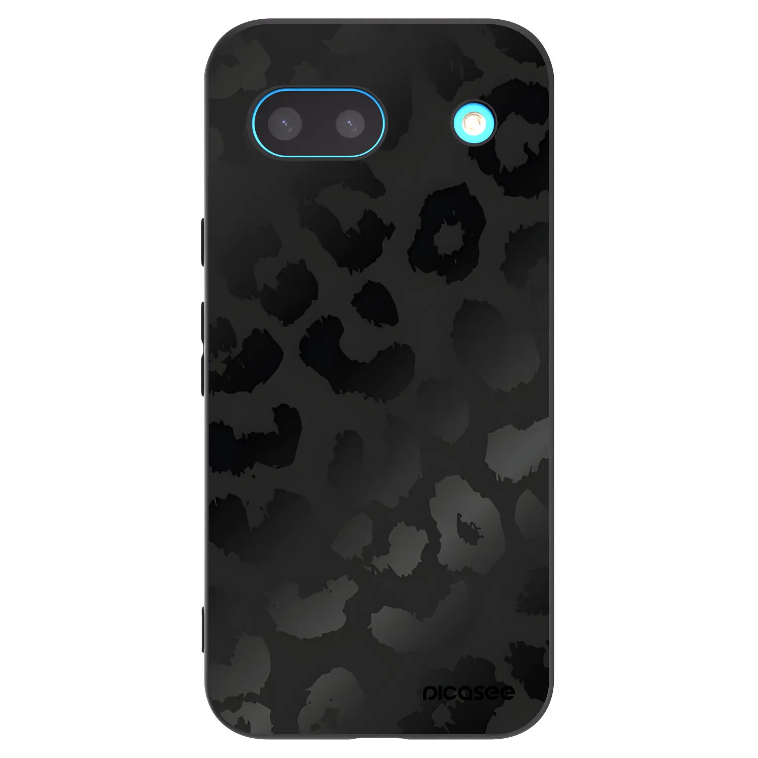Picasee silikónový čierny obal pre Google Pixel 8 - Midnight Leopard