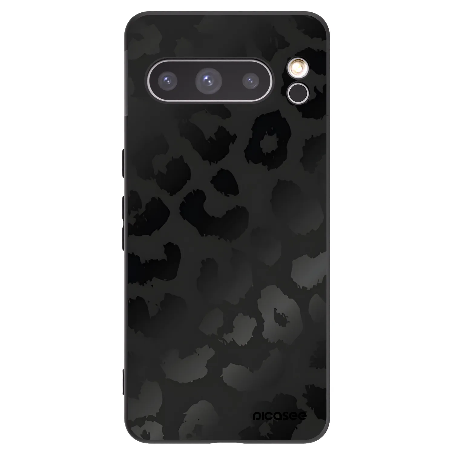 Picasee silikónový čierny obal pre Google Pixel 8 Pro - Midnight Leopard