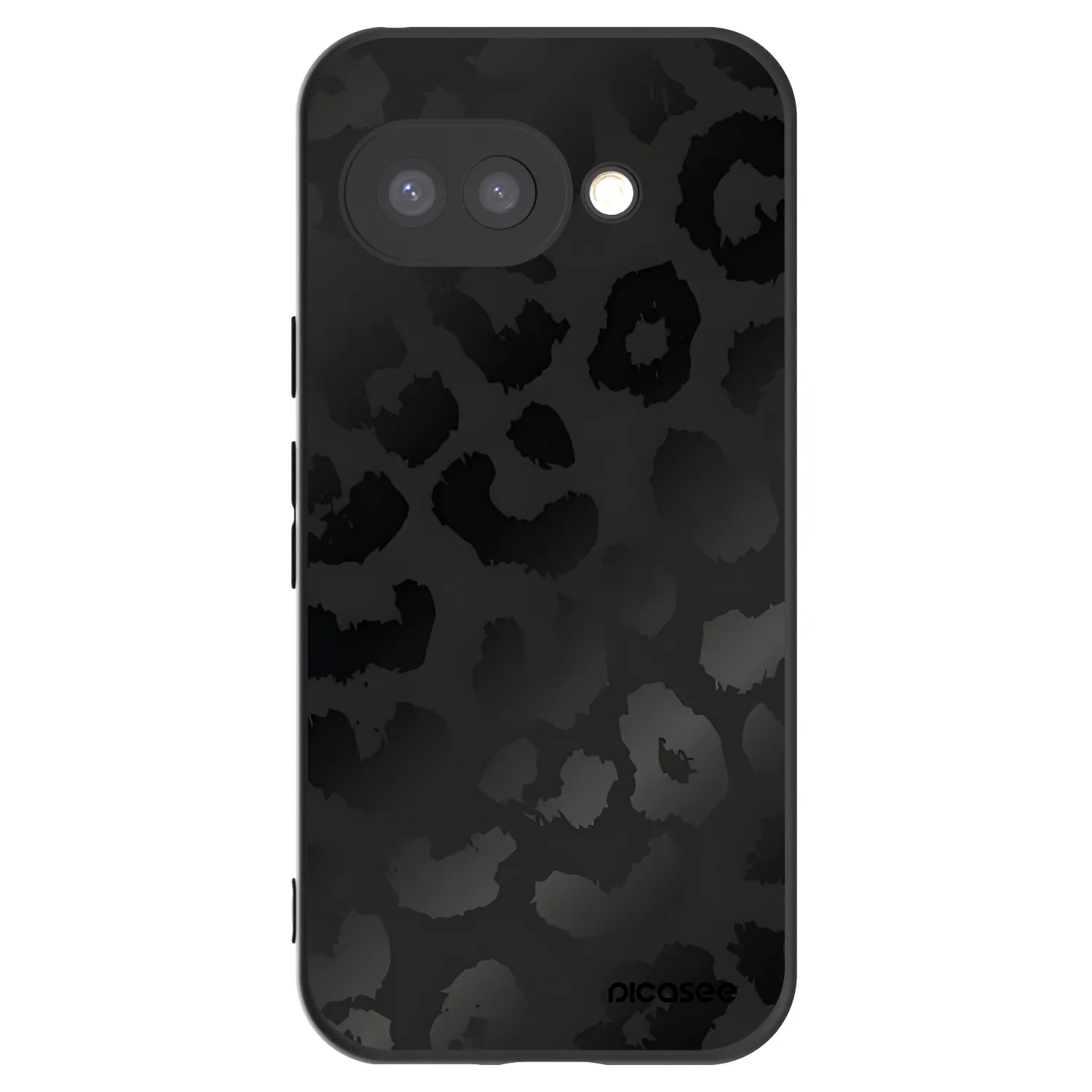 Picasee silikónový čierny obal pre Google Pixel 9a - Midnight Leopard