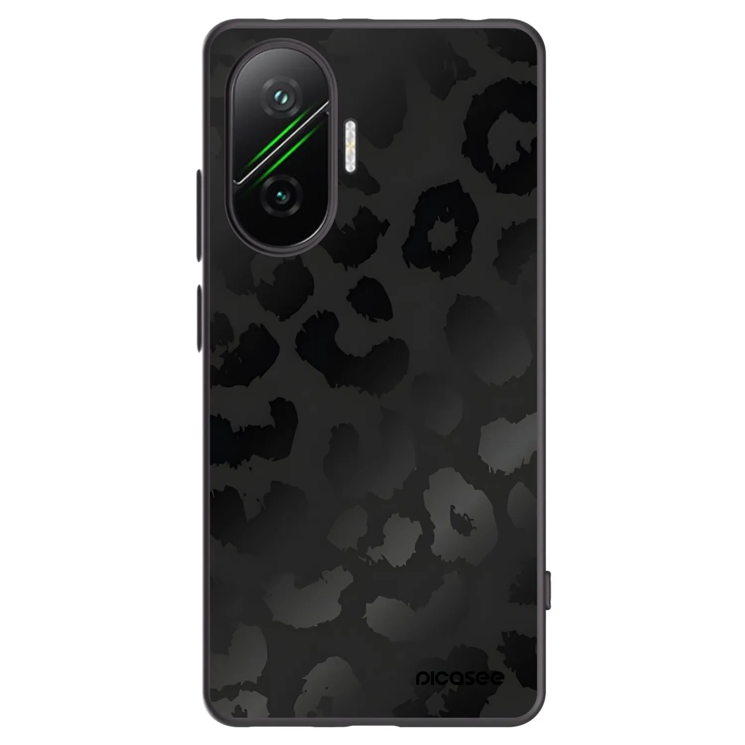 Picasee silikónový čierny obal pre Xiaomi Poco F7 5G - Midnight Leopard
