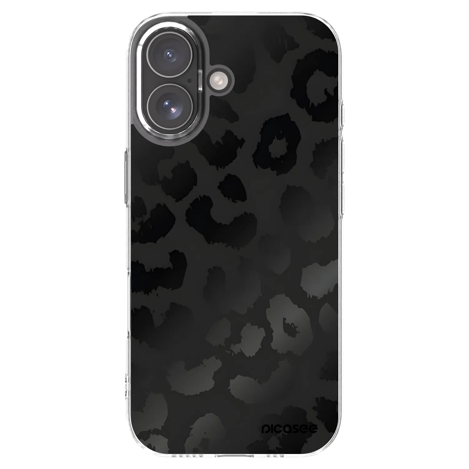 Picasee silikónový prehľadný obal pre Apple iPhone 17 - Midnight Leopard