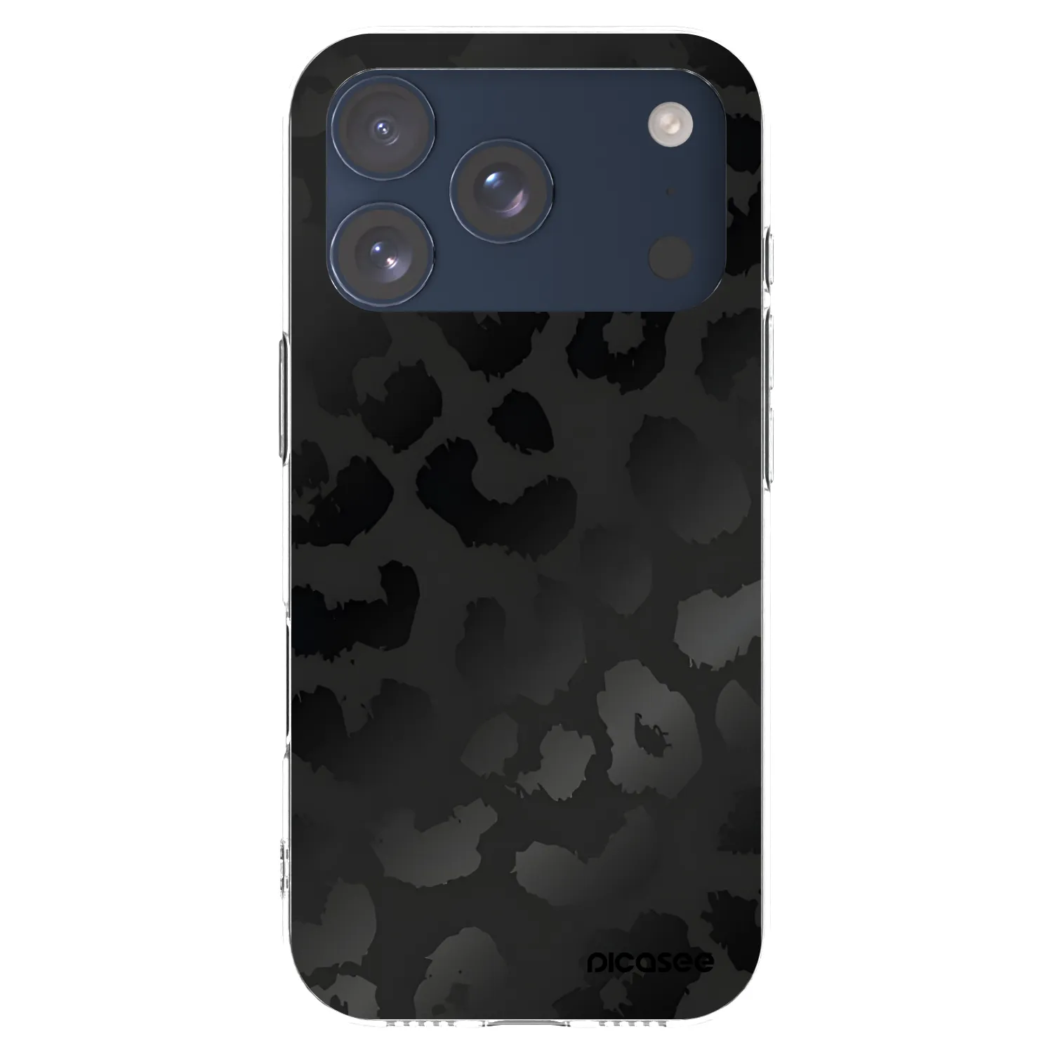Picasee silikónový prehľadný obal pre Apple iPhone 17 Pro - Midnight Leopard
